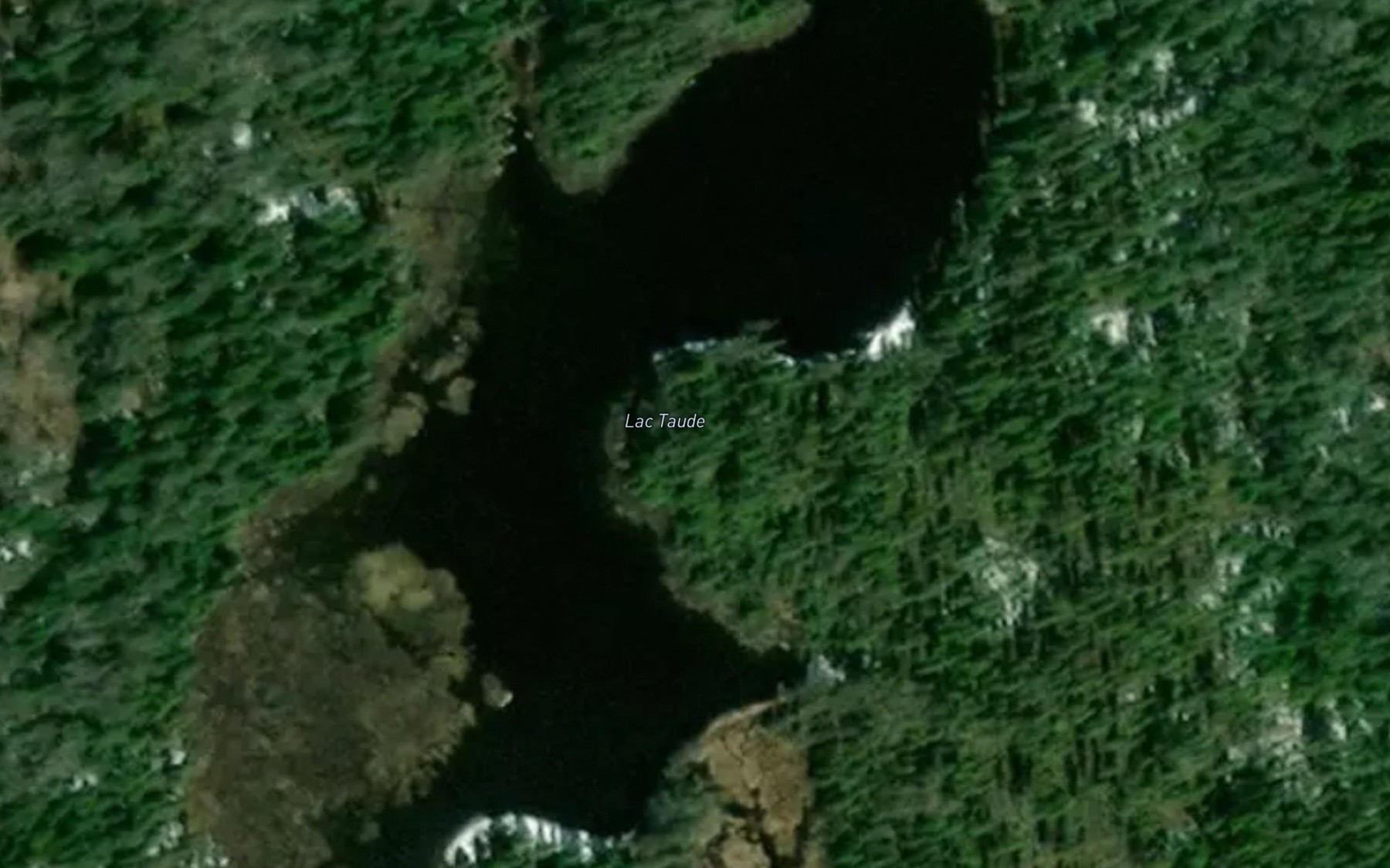 Satellite map of the Lac Taude