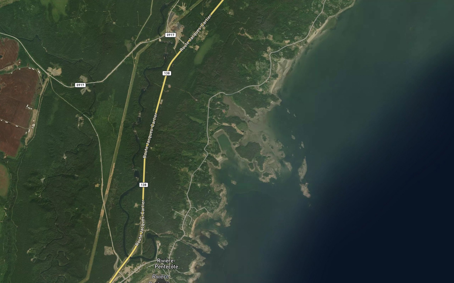 Satellite map of the Anse au Pot