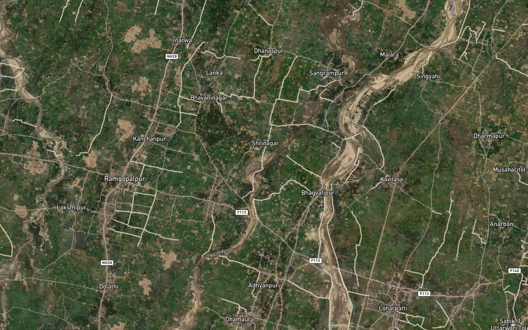 Satellite map of the Judi Tarsari Nadi