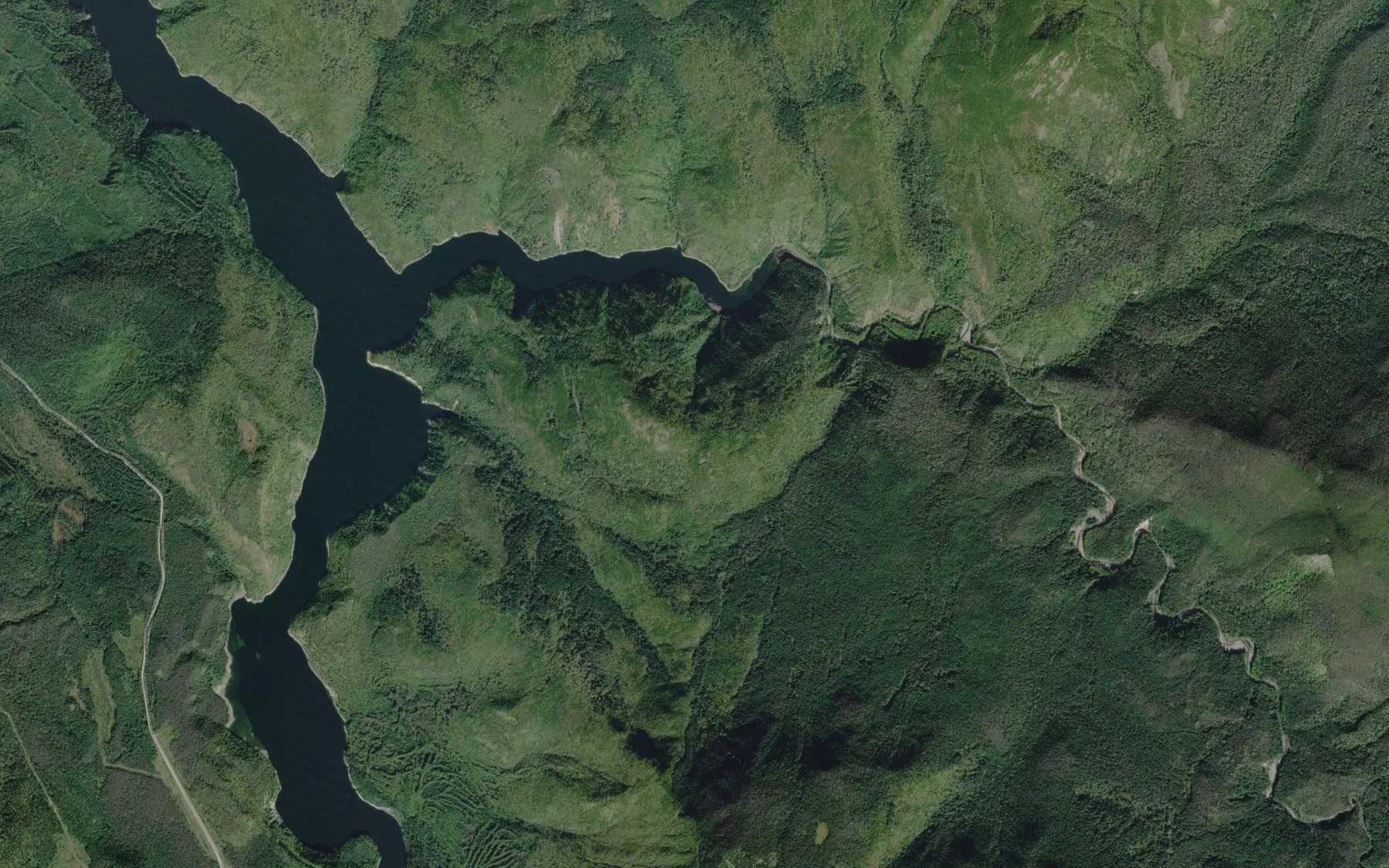 Satellite map of the Ducette Creek