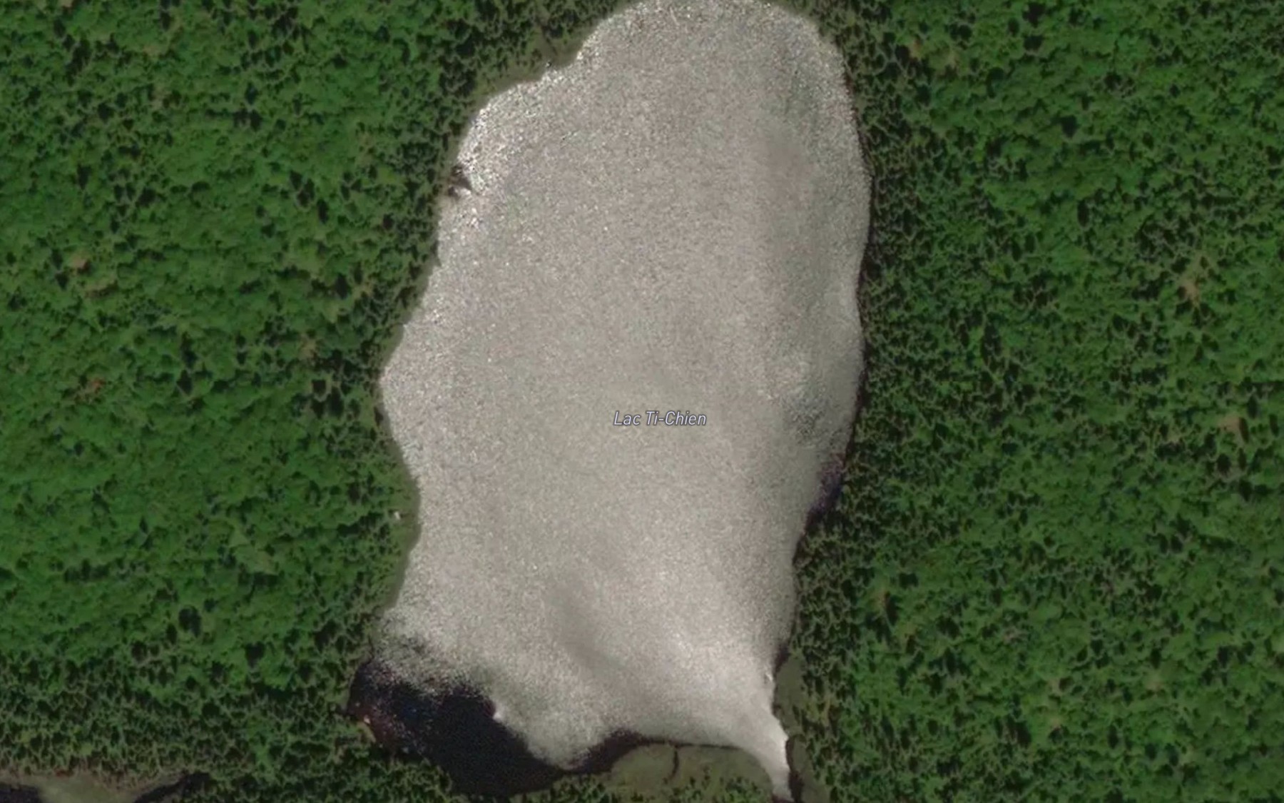 Satellite map of the Lac Ti-Chien