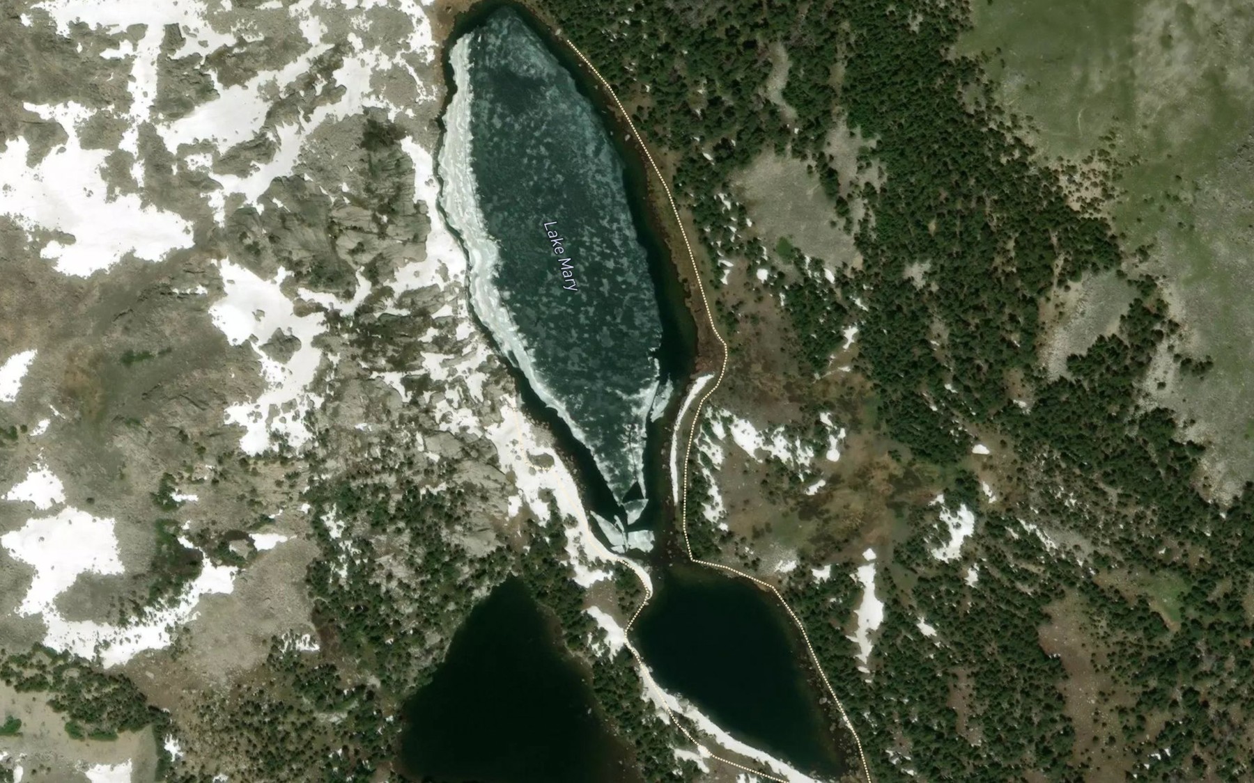 Satellite map of the Lake Mary