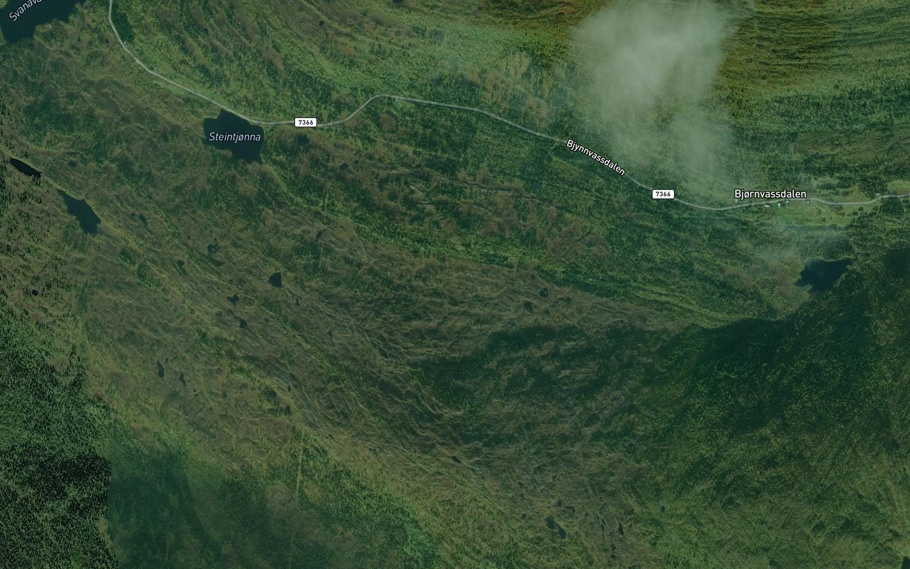 Satellite map of the Langbergbekken