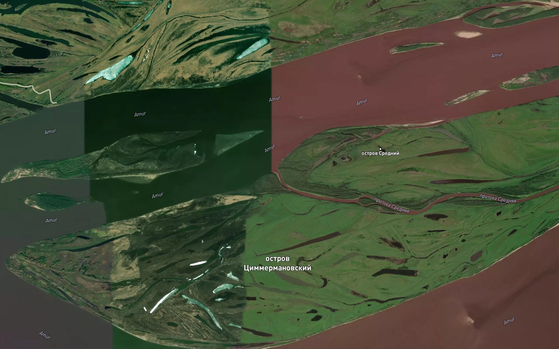 Satellite map of the Protoka Srednyaya
