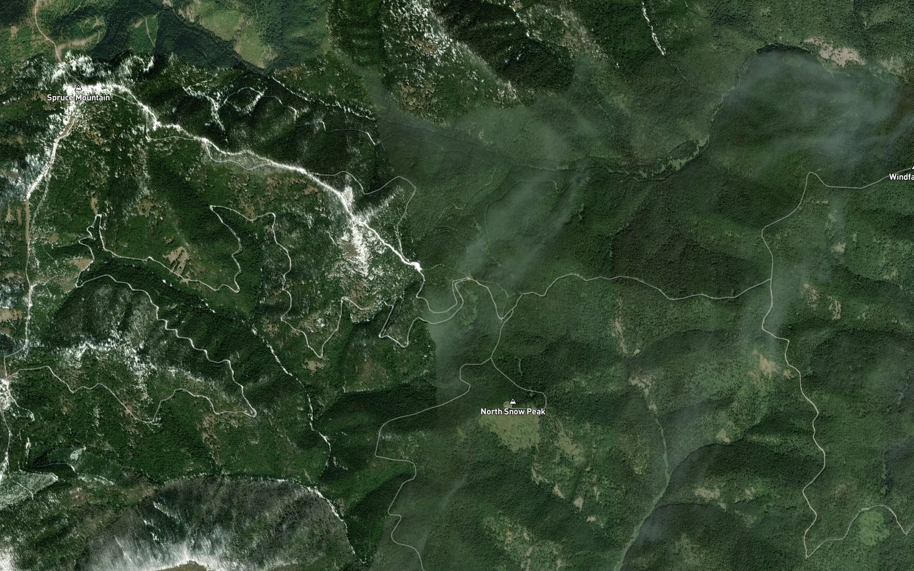 Satellite map of the Bishop Spring