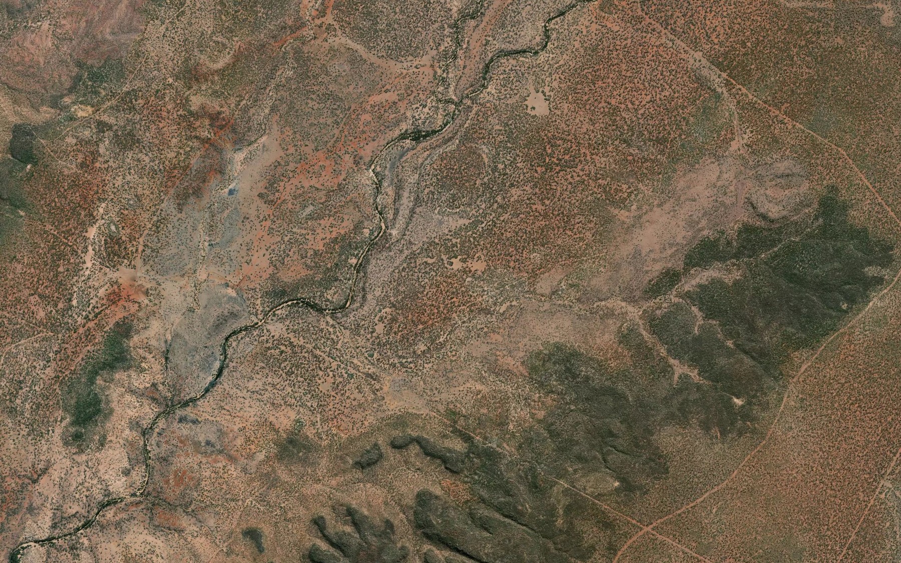 Satellite map of the McDougall Creek