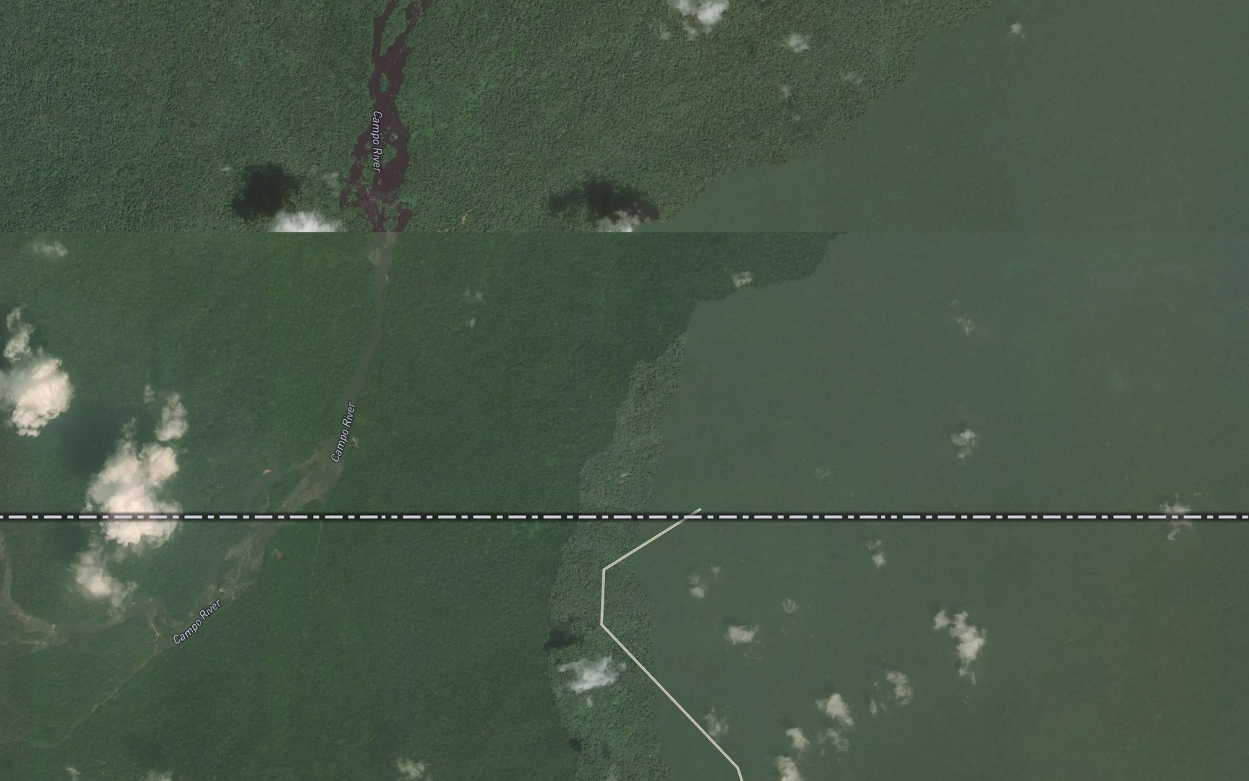 Satellite map of the Mekous
