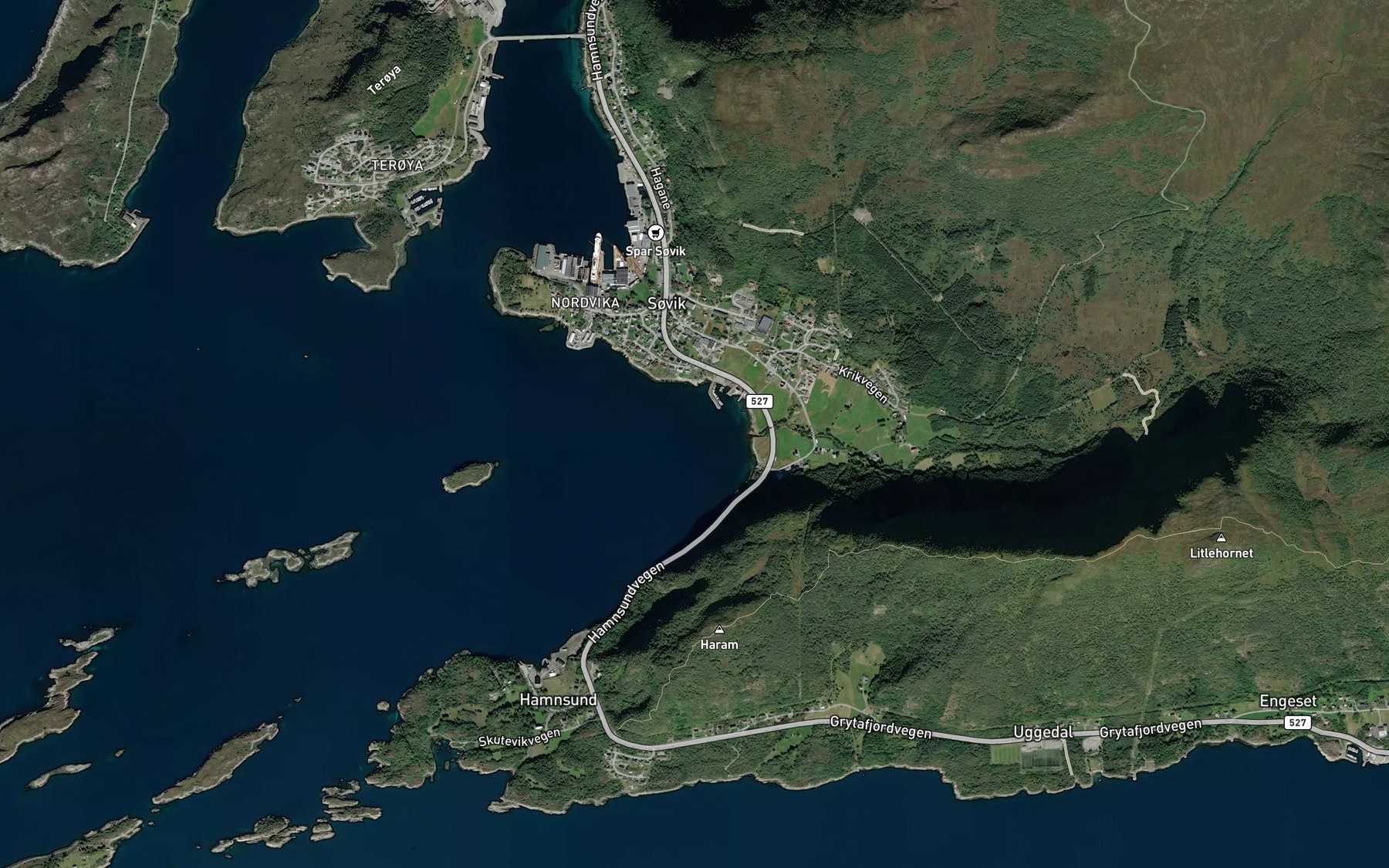 Satellite map of the Sovika