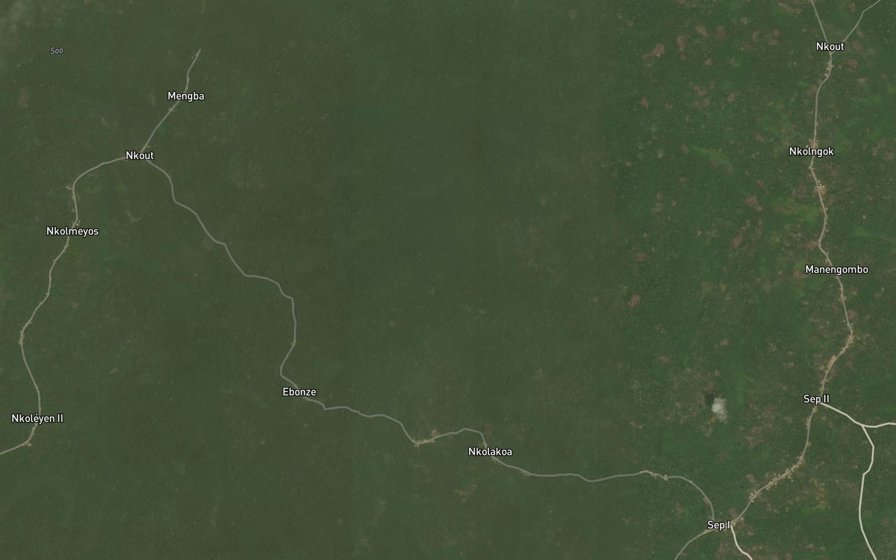 Satellite map of the Ongono