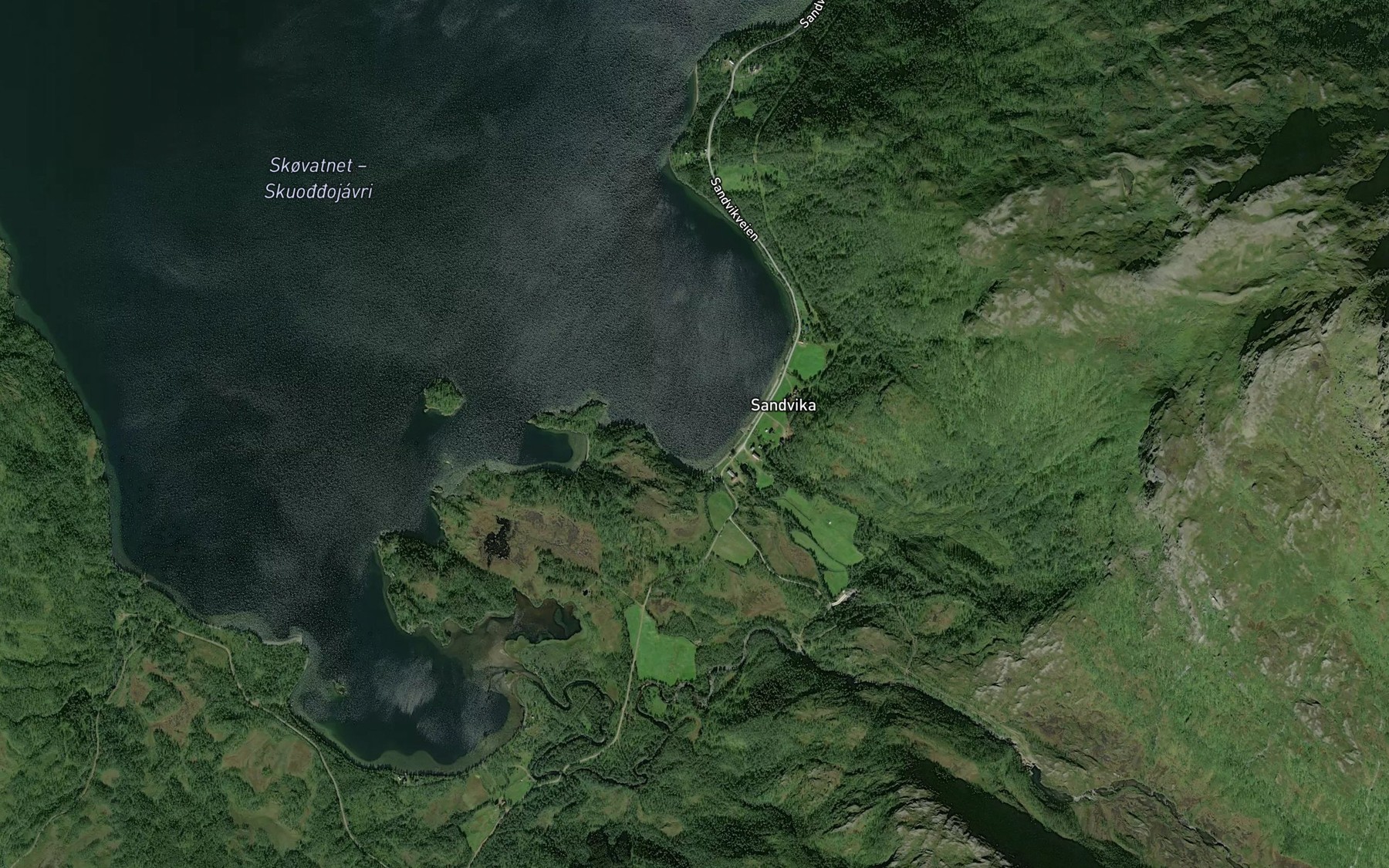 Satellite map of the Sandvika