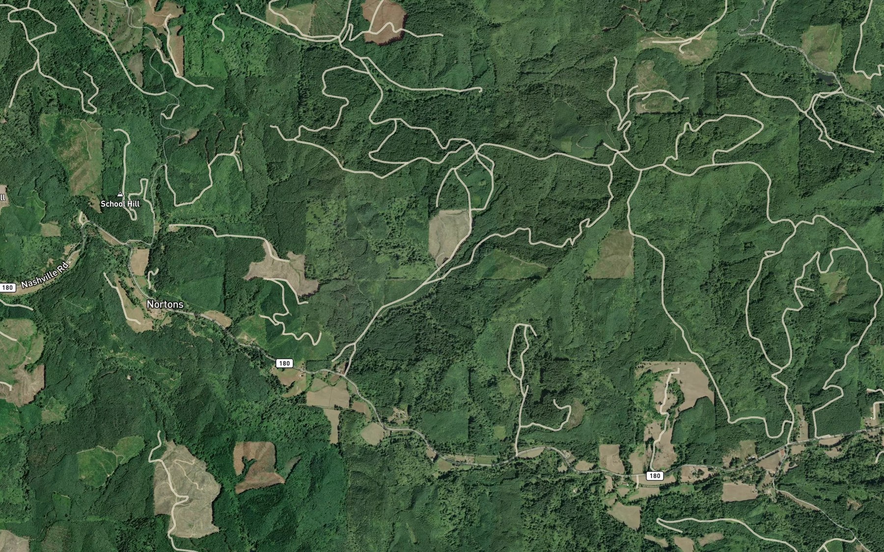 Satellite map of the Buckhorn Creek