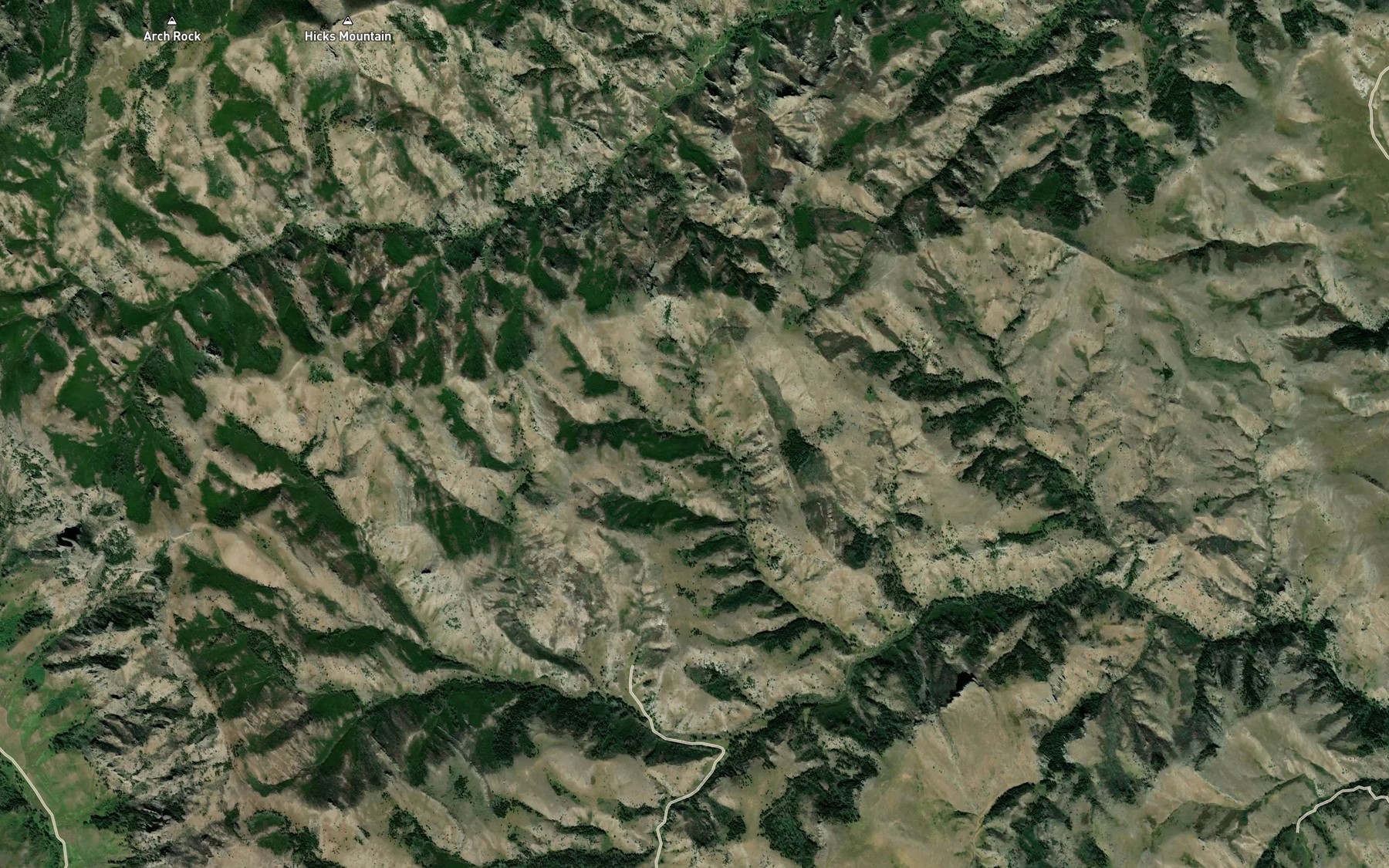 Satellite map of the Tepee Spring