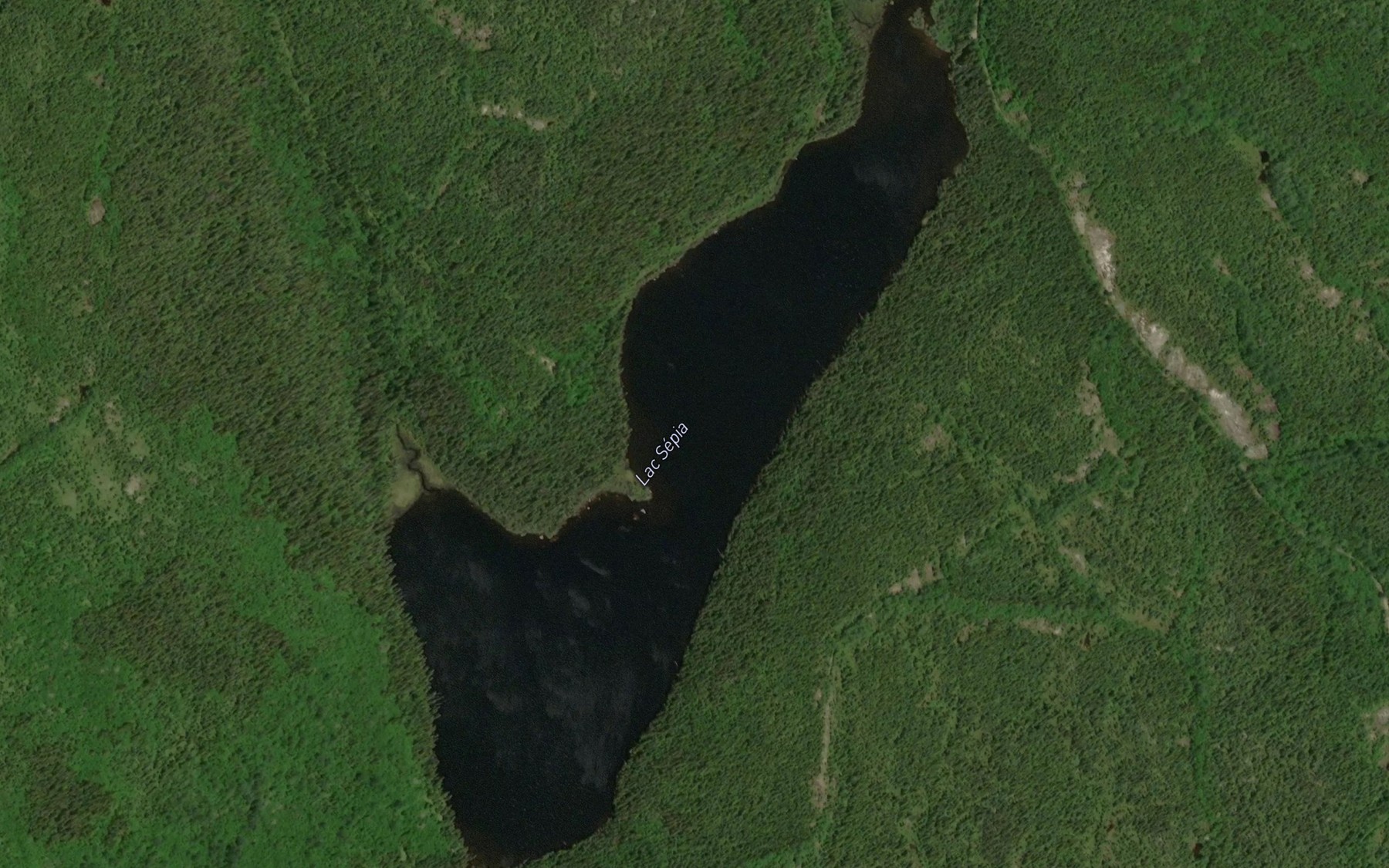 Satellite map of the Lac Sepia