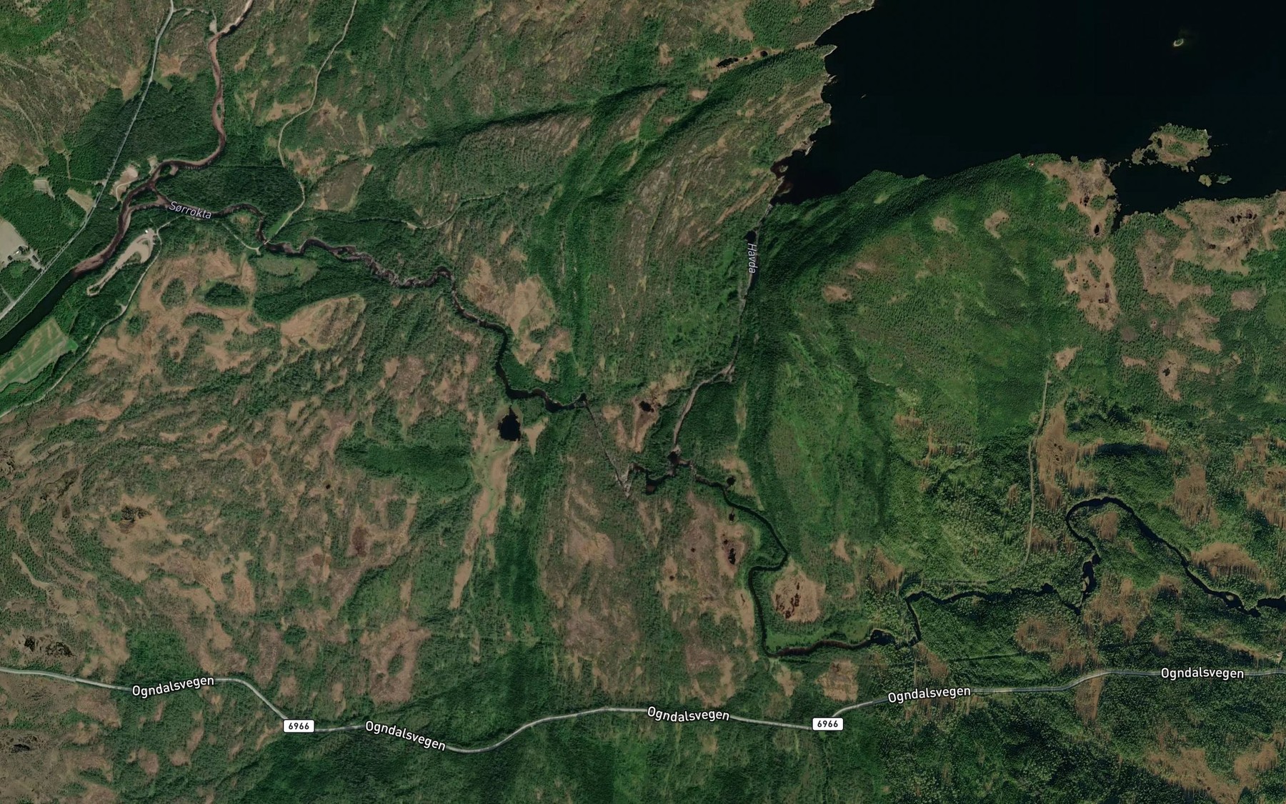 Satellite map of the Havdtjonna