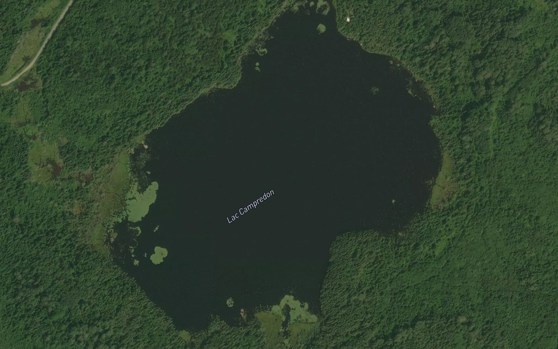 Satellite map of the Lac Campredon