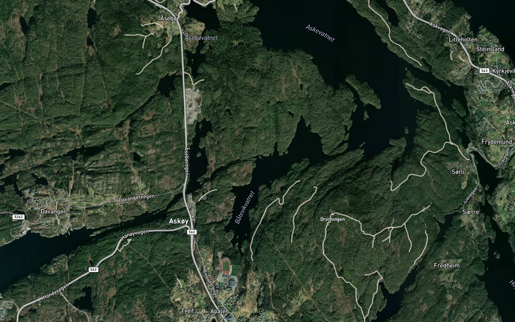Satellite map of the Fjellstorevika