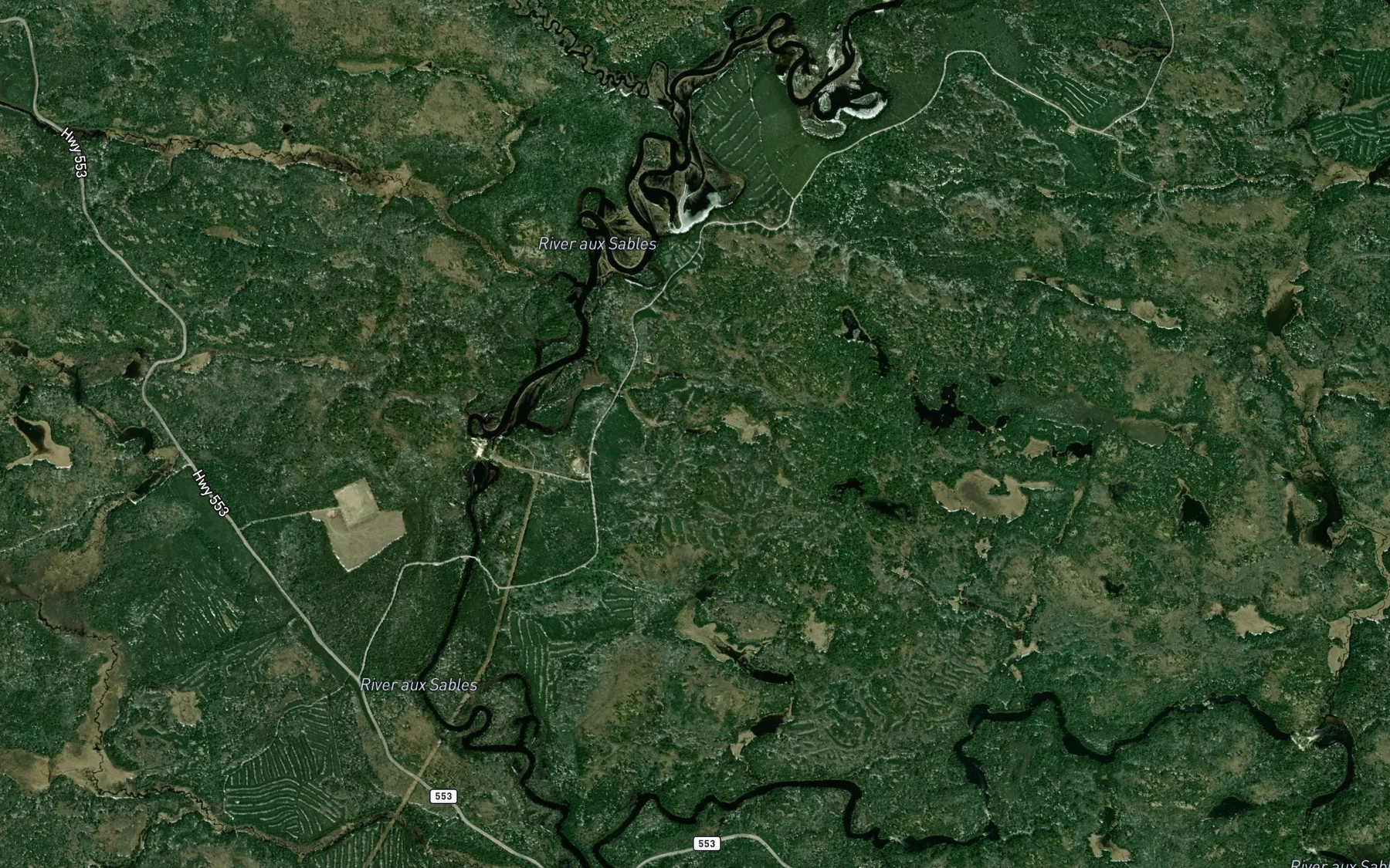 Satellite map of the Paddy Creek