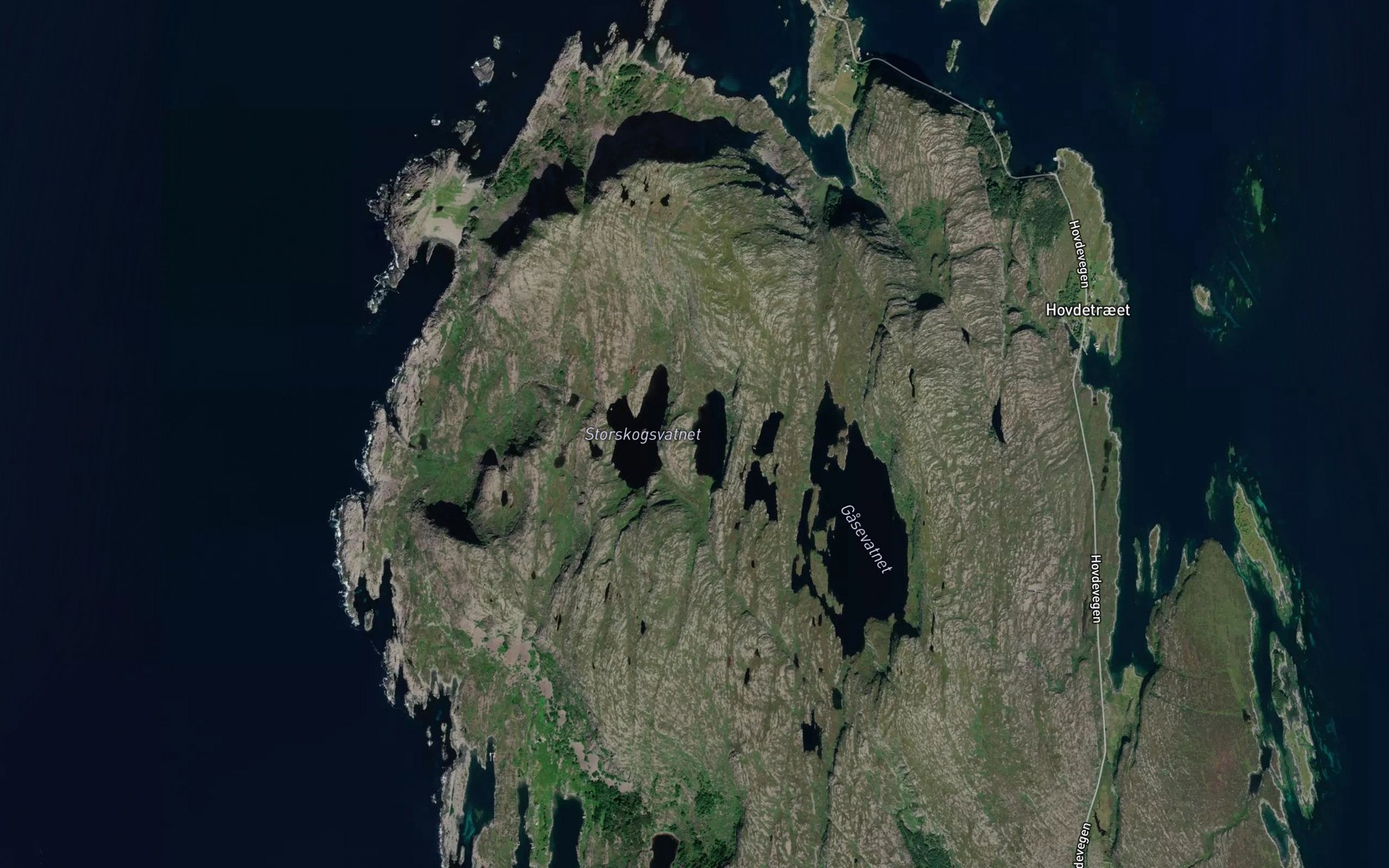 Satellite map of the Svartomnsvatnet