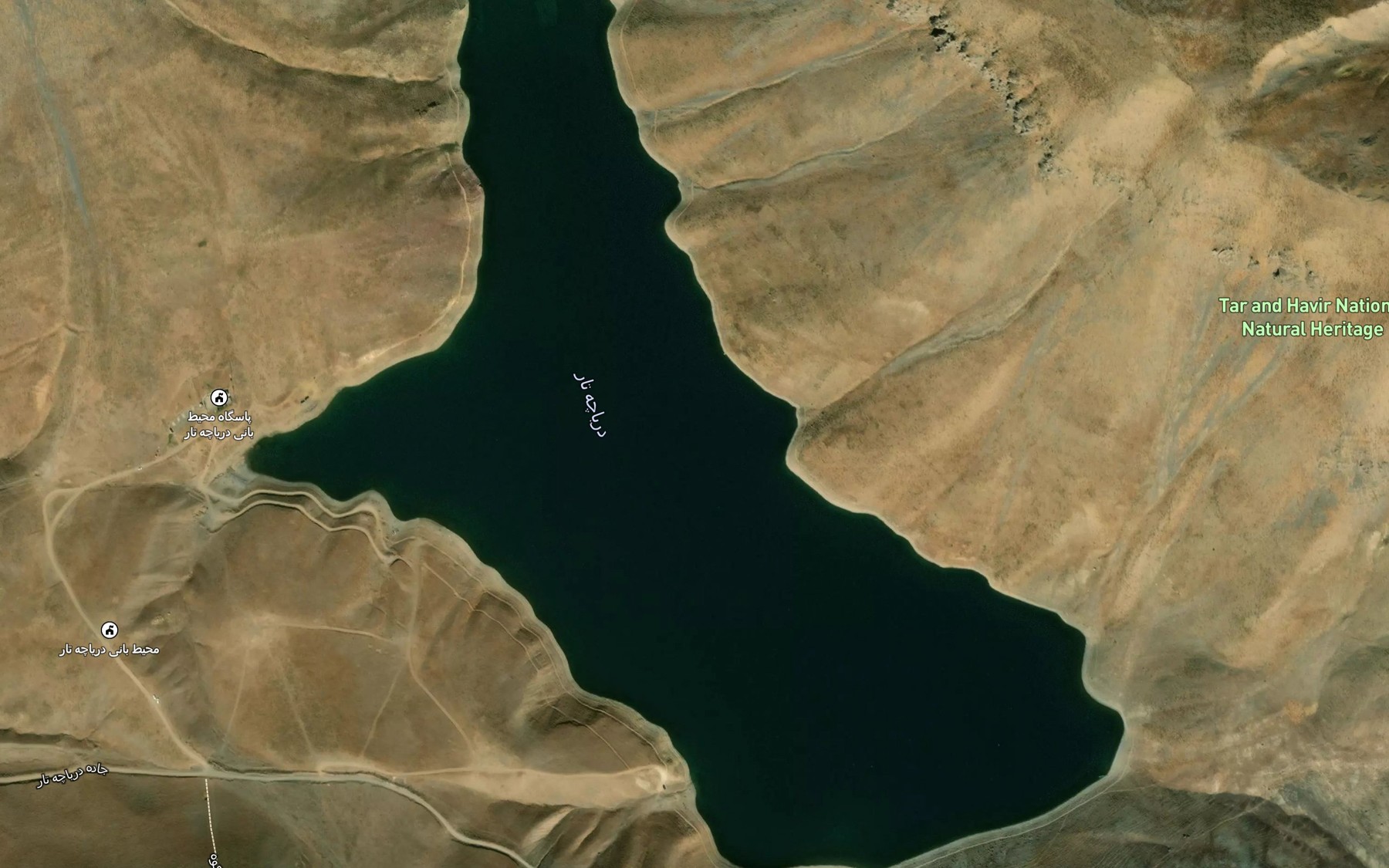 Satellite map of the Daryacheh-ye Tar