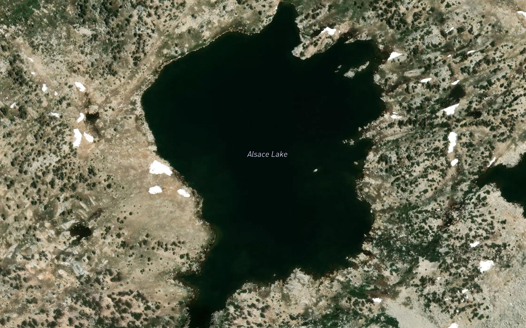 Satellite map of the Alsace Lake