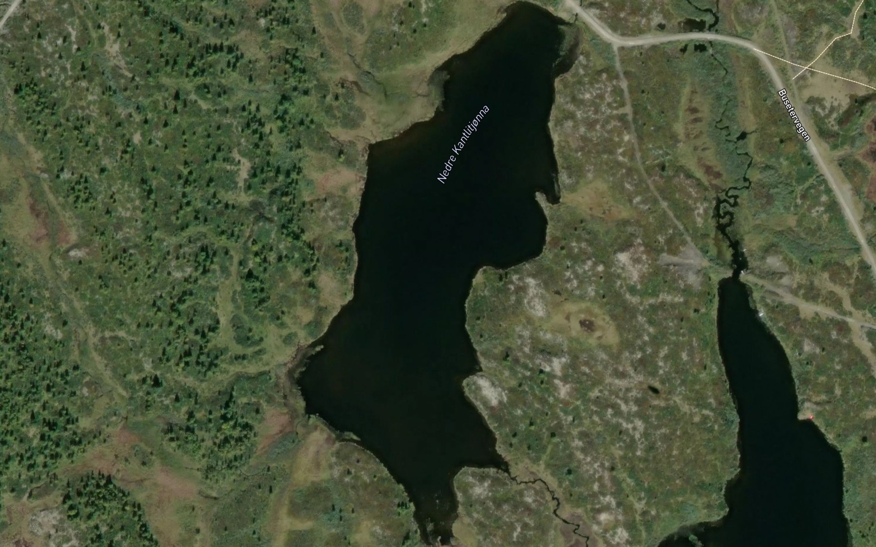 Satellite map of the Kantlitjornin,nedre
