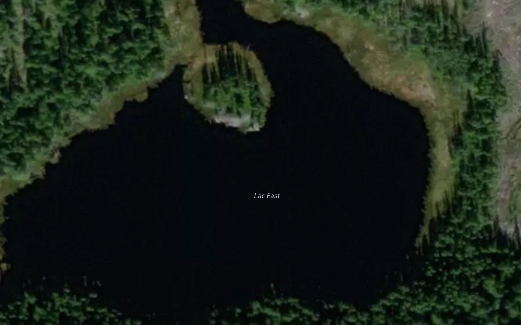 Satellite map of the Lac East