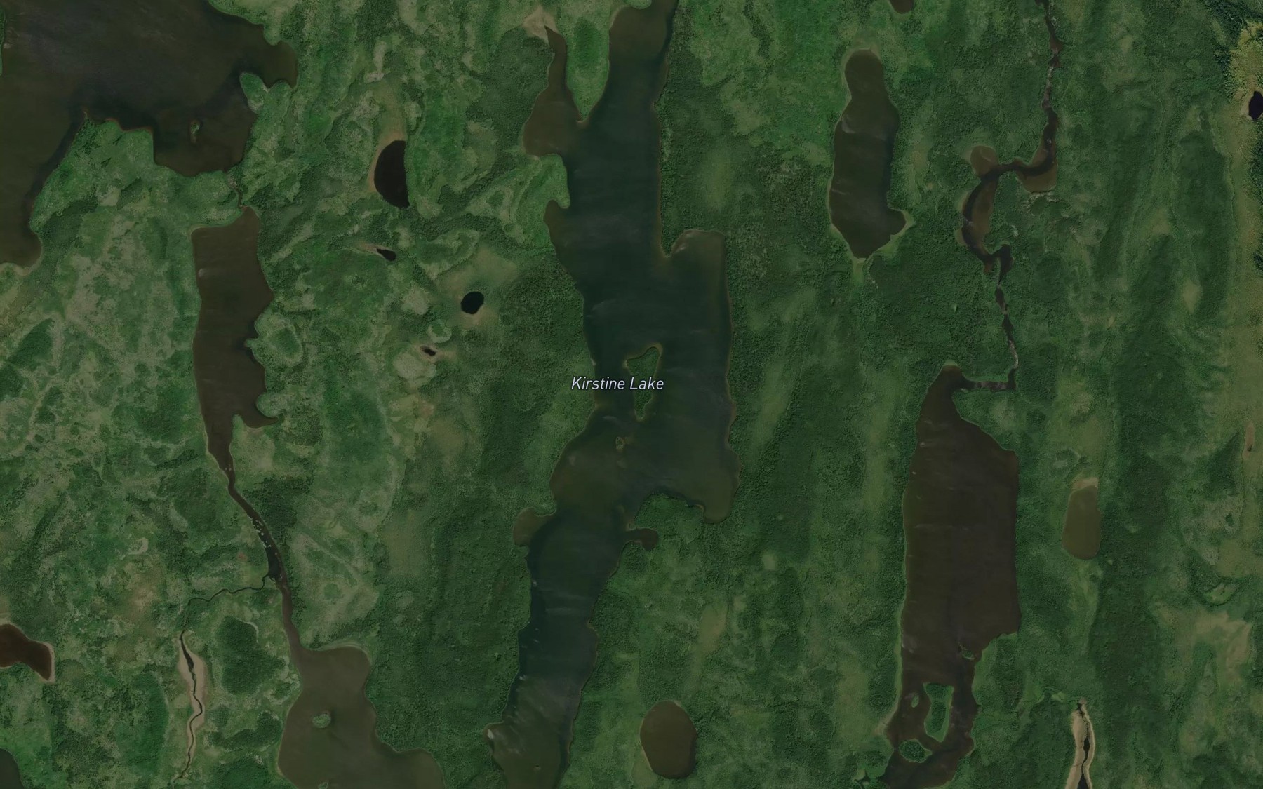 Satellite map of the Kirstine Lake