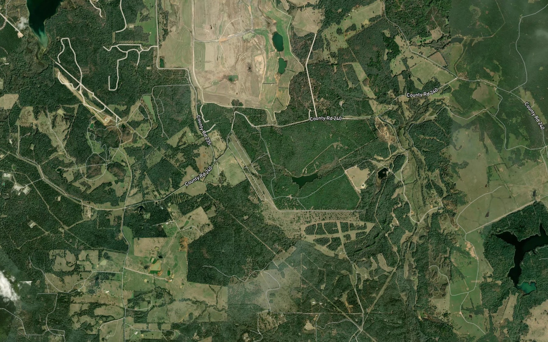 Satellite map of the Pin Oak Branch