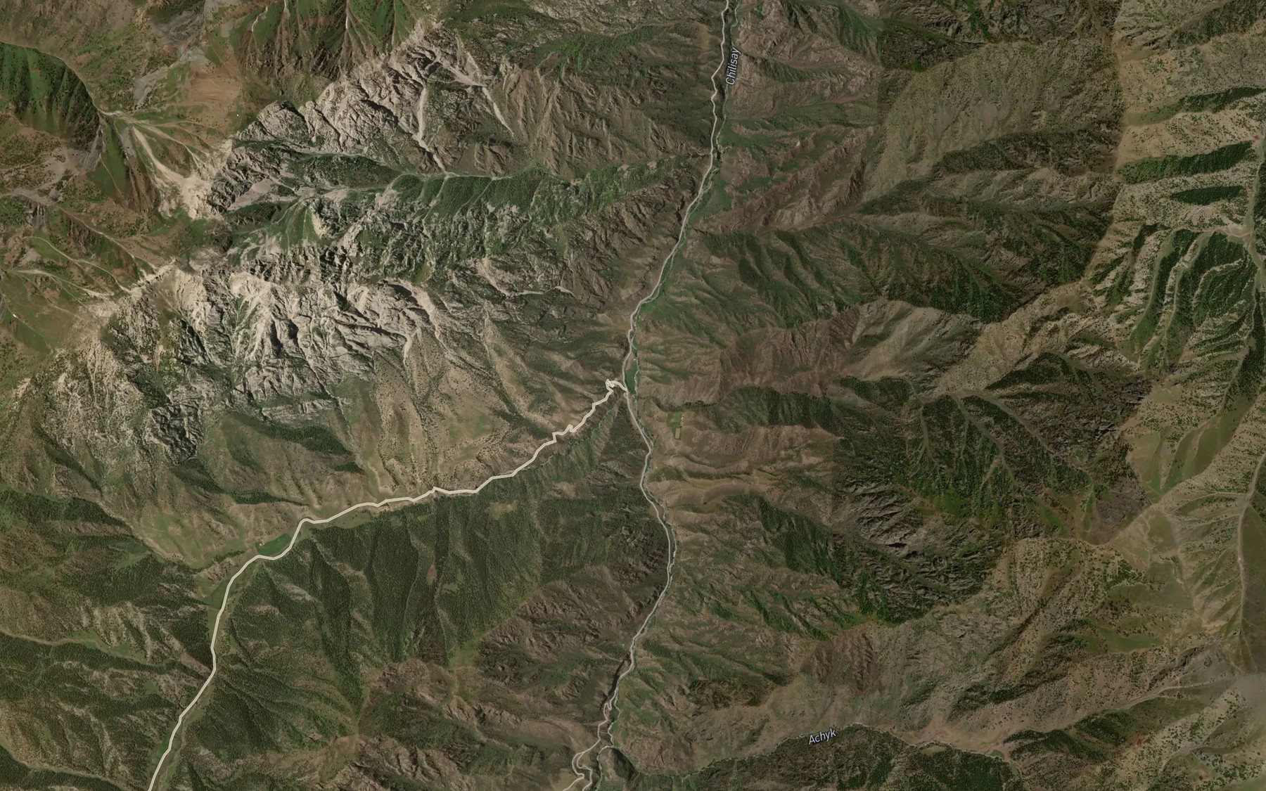 Satellite map of the Dzhash