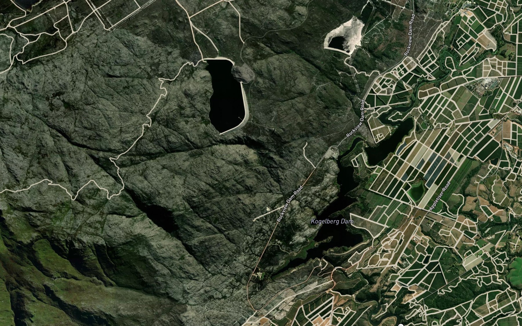 Satellite map of the Wolwekloof