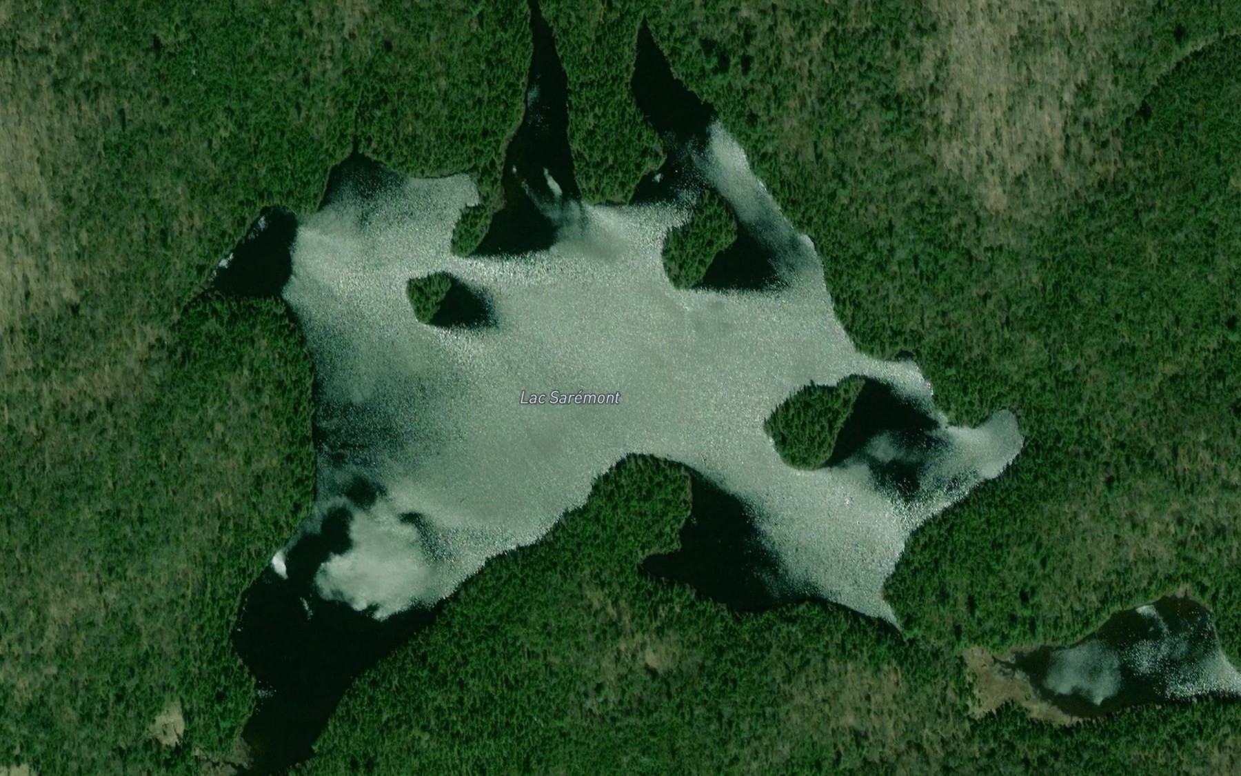 Satellite map of the Lac Saremont