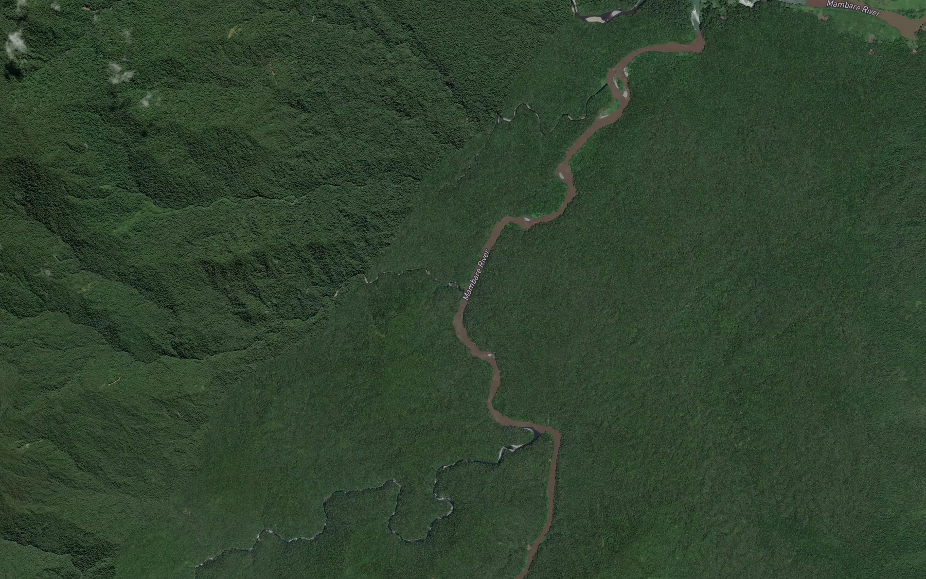 Satellite map of the Clunas Creek