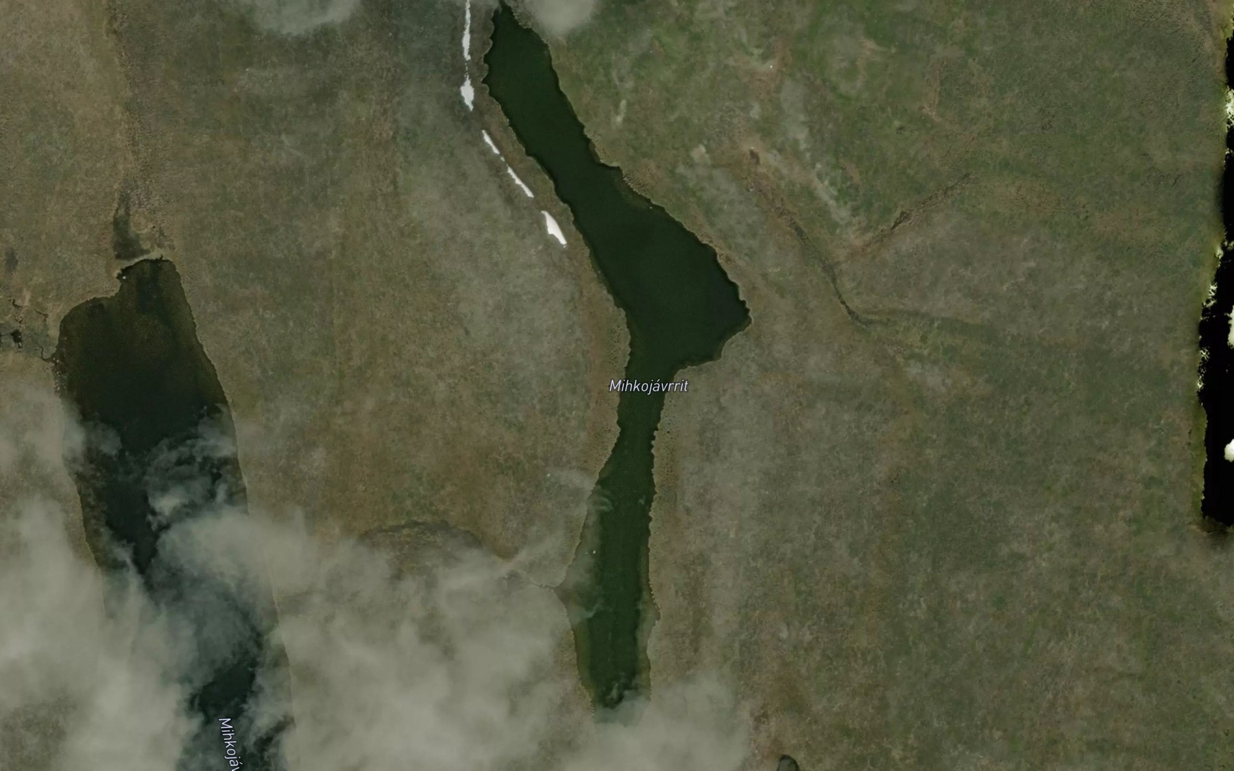 Satellite map of the Mikkujavrit