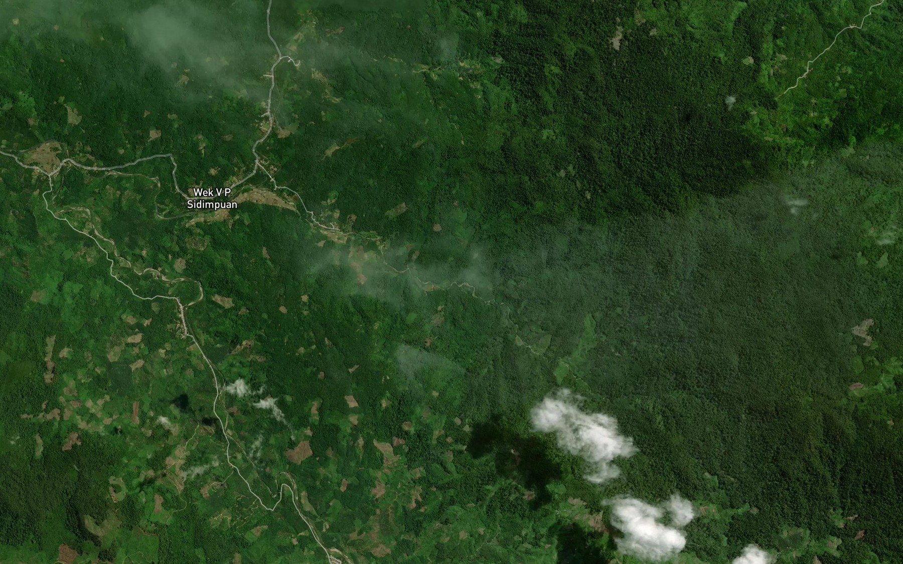 Satellite map of the Aek Bulu Soma