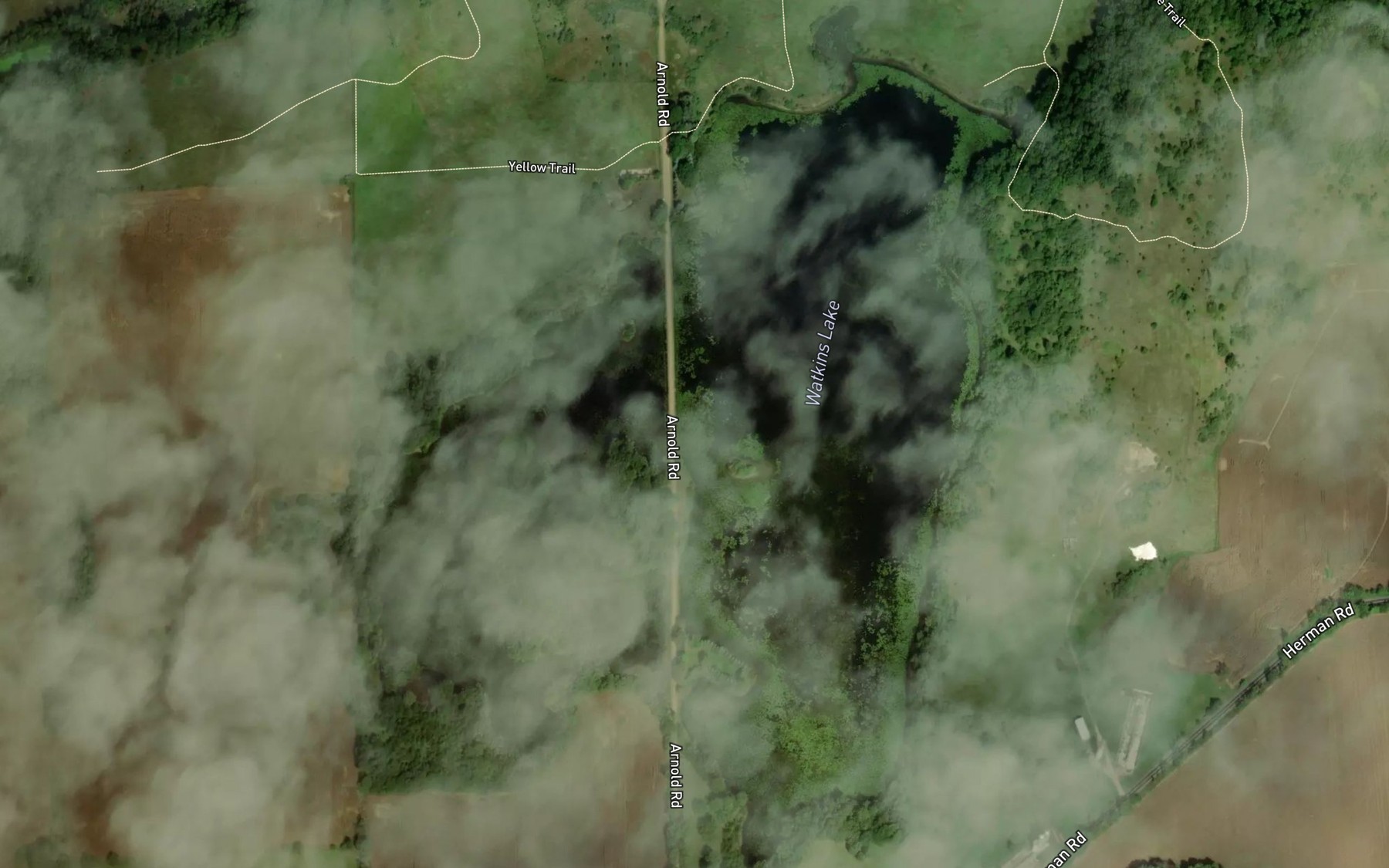 Satellite map of the Watkins Lake