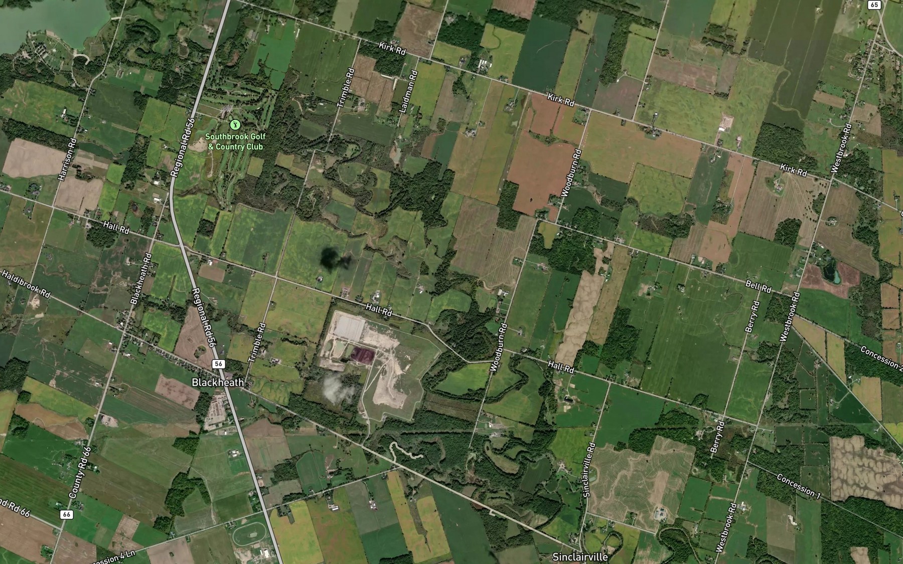 Satellite map of the West Wolf Creek