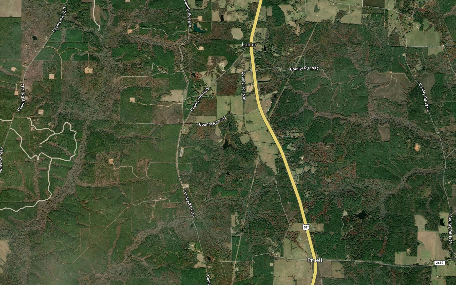 Satellite map of the Whipple Pond