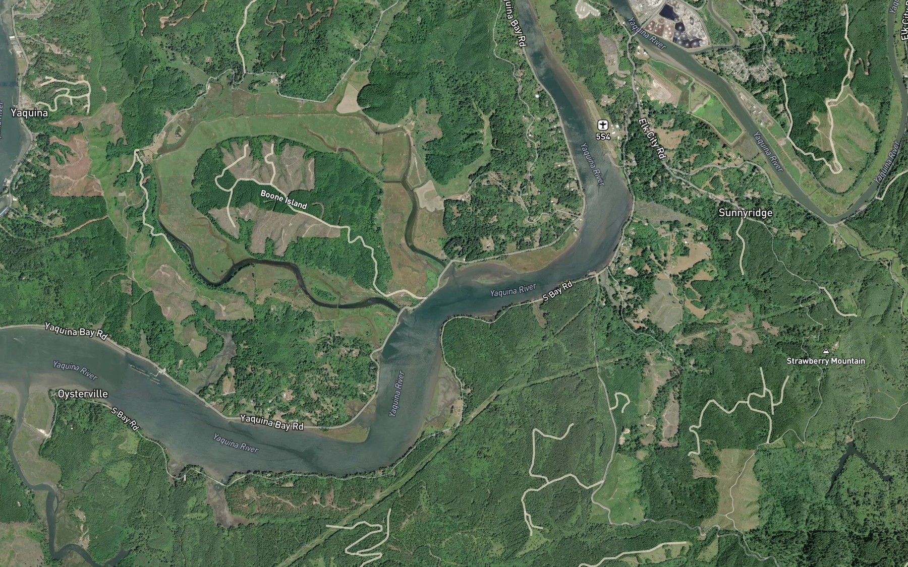 Satellite map of the Nute Slough