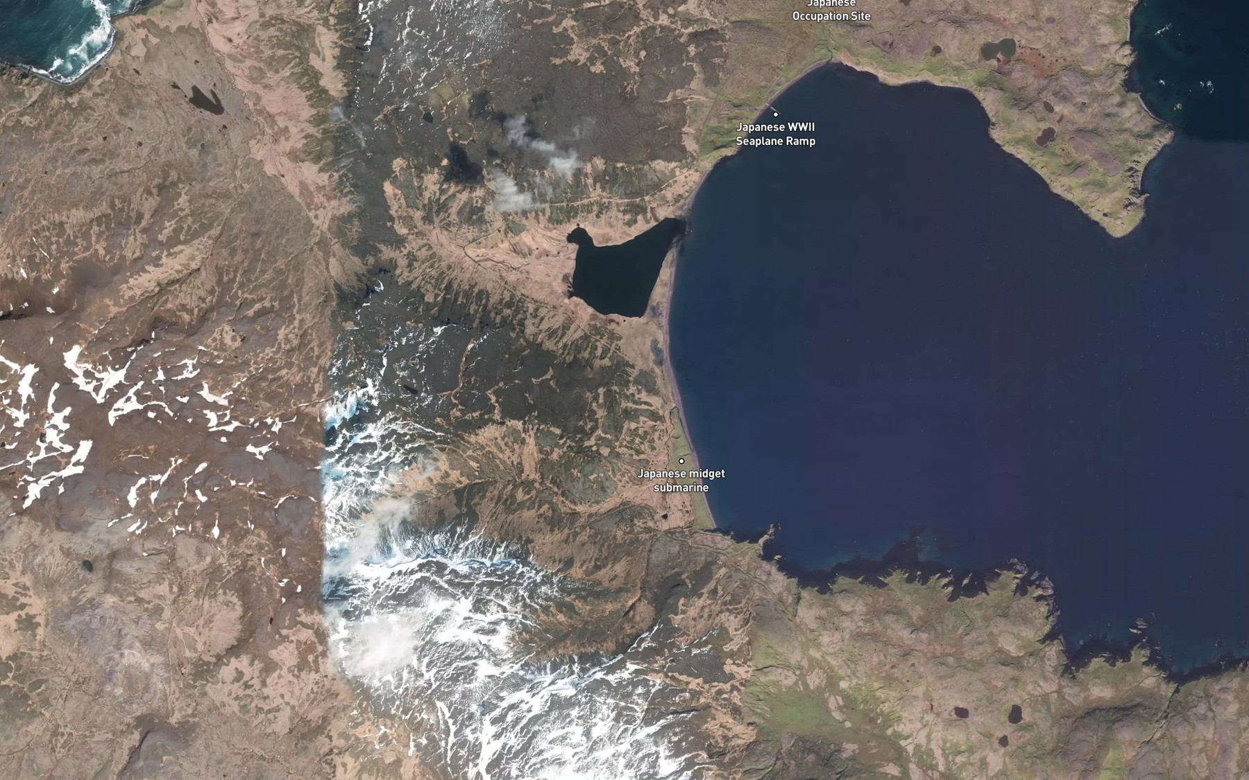 Satellite map of the Moose Creek