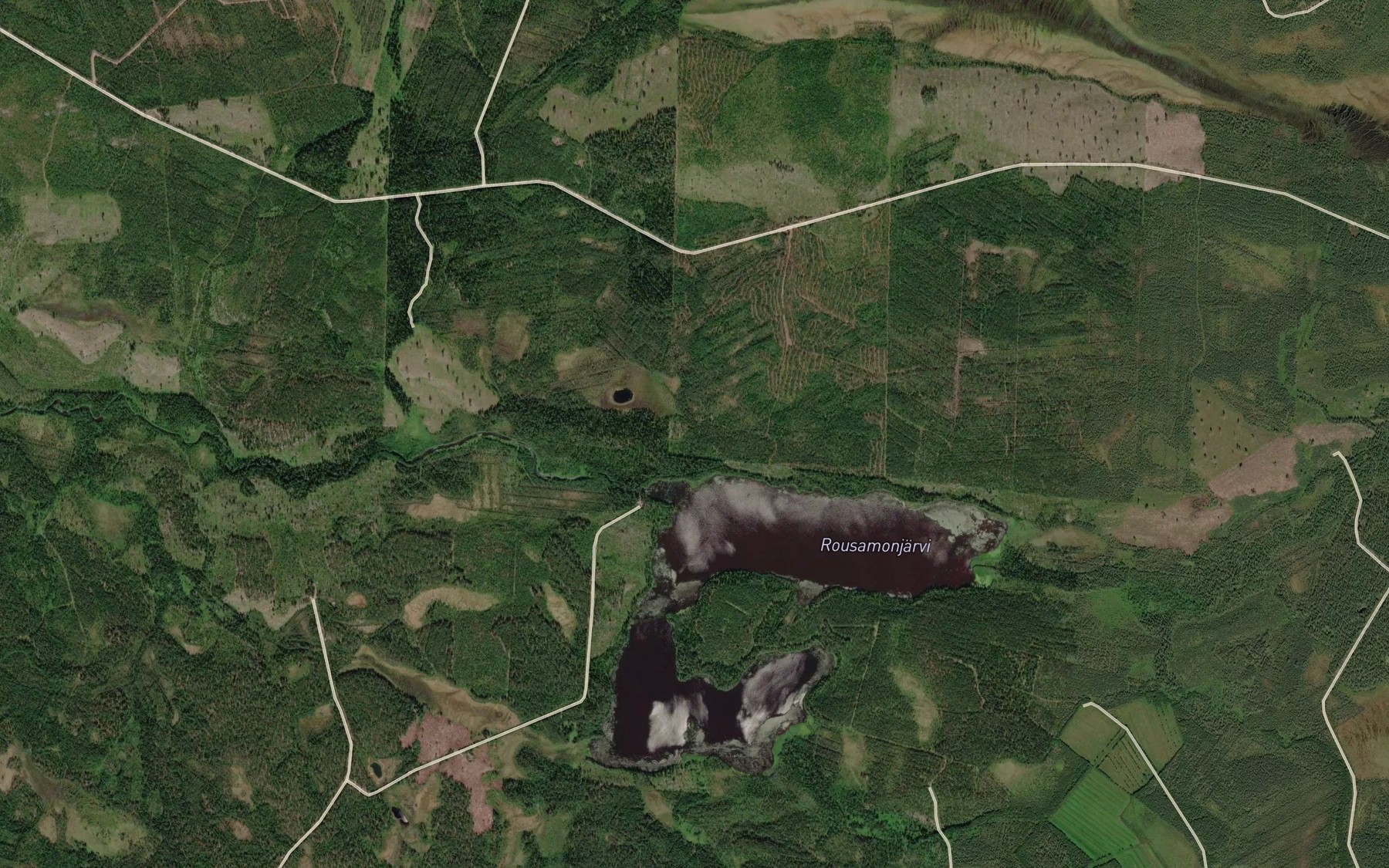 Satellite map of the Rousamonjarvi