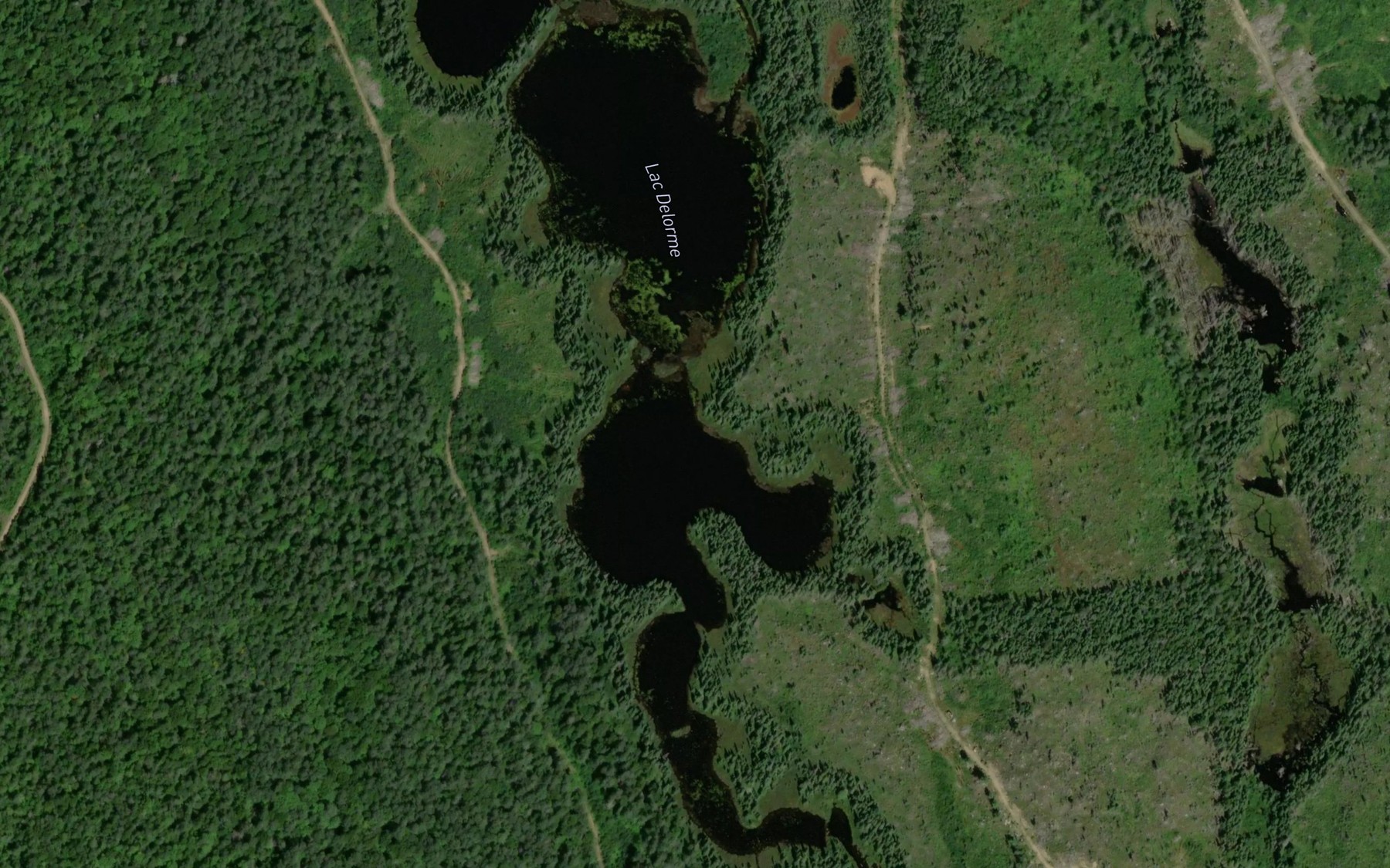 Satellite map of the Lac Delorme