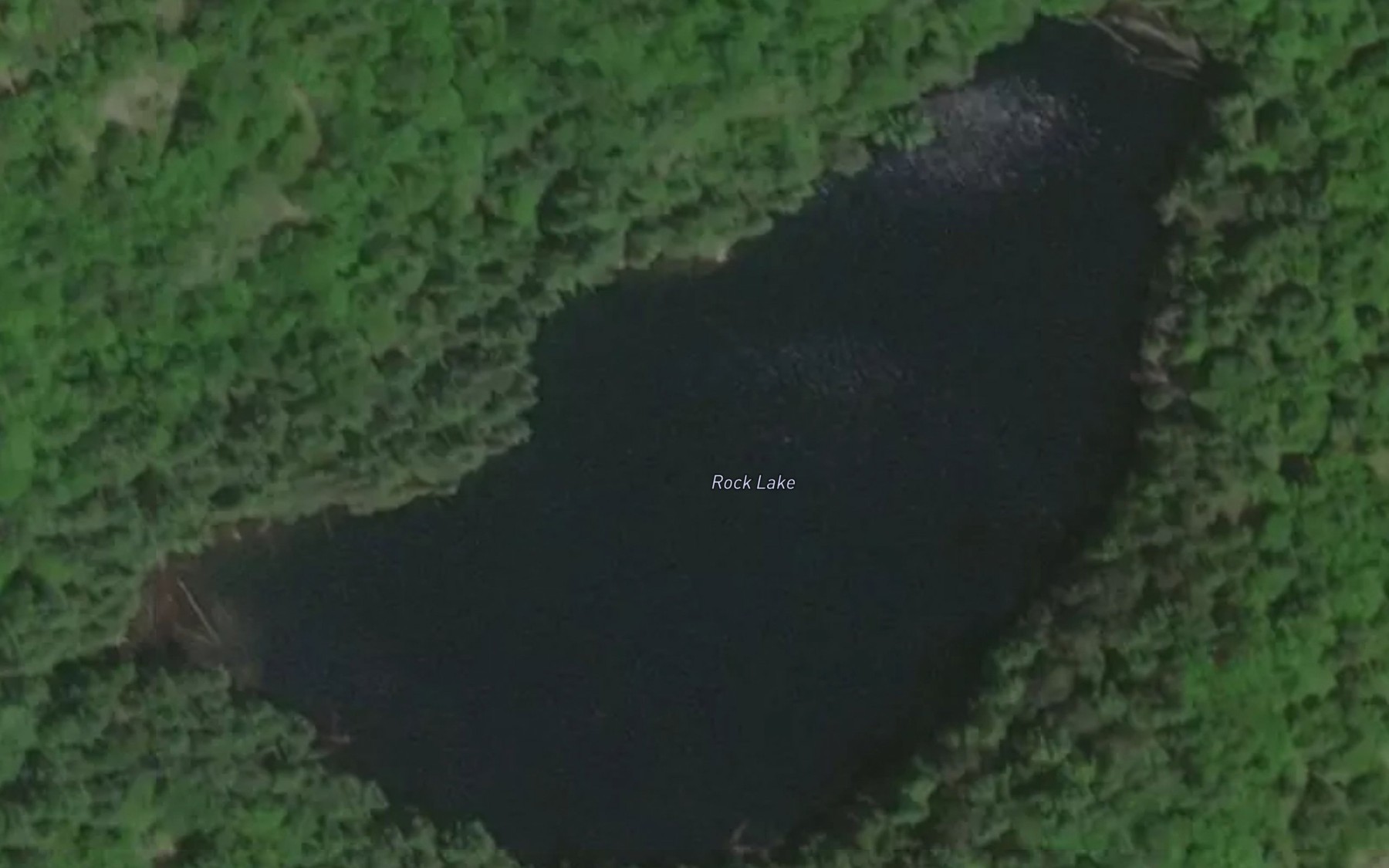Satellite map of the Rock Lake