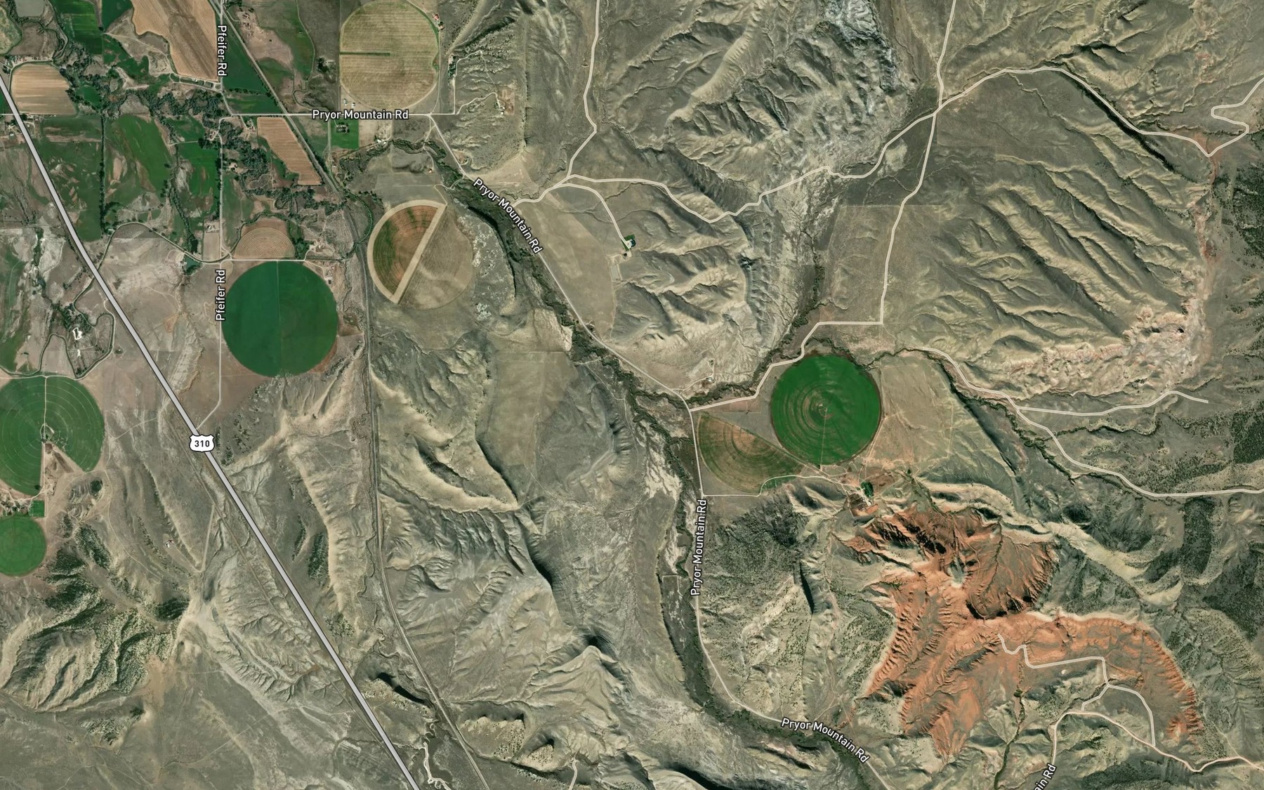 Satellite map of the South Fork Beaver Creek