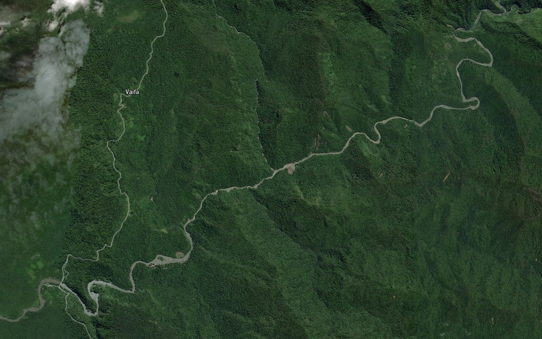 Satellite map of the Talama Creek