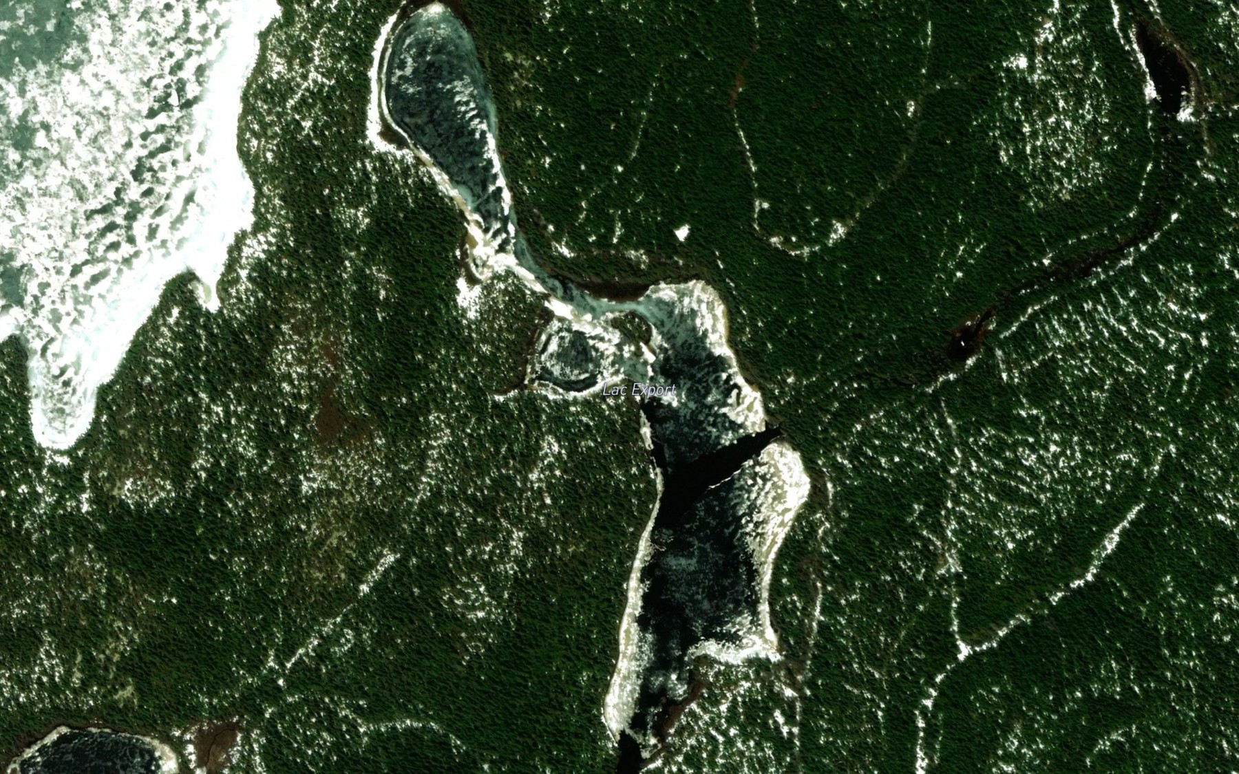 Satellite map of the Lac Export
