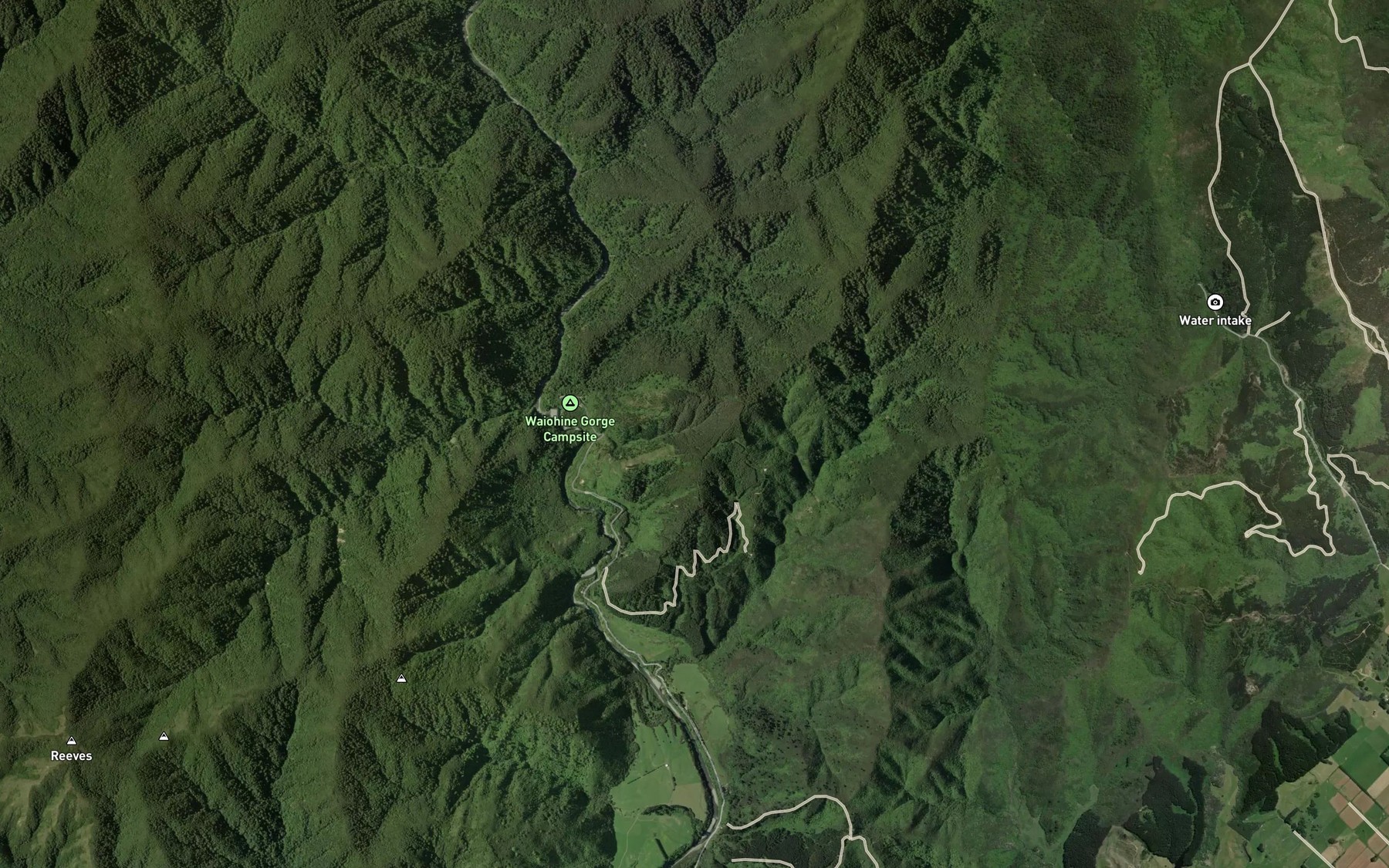 Satellite map of the Devil Creek