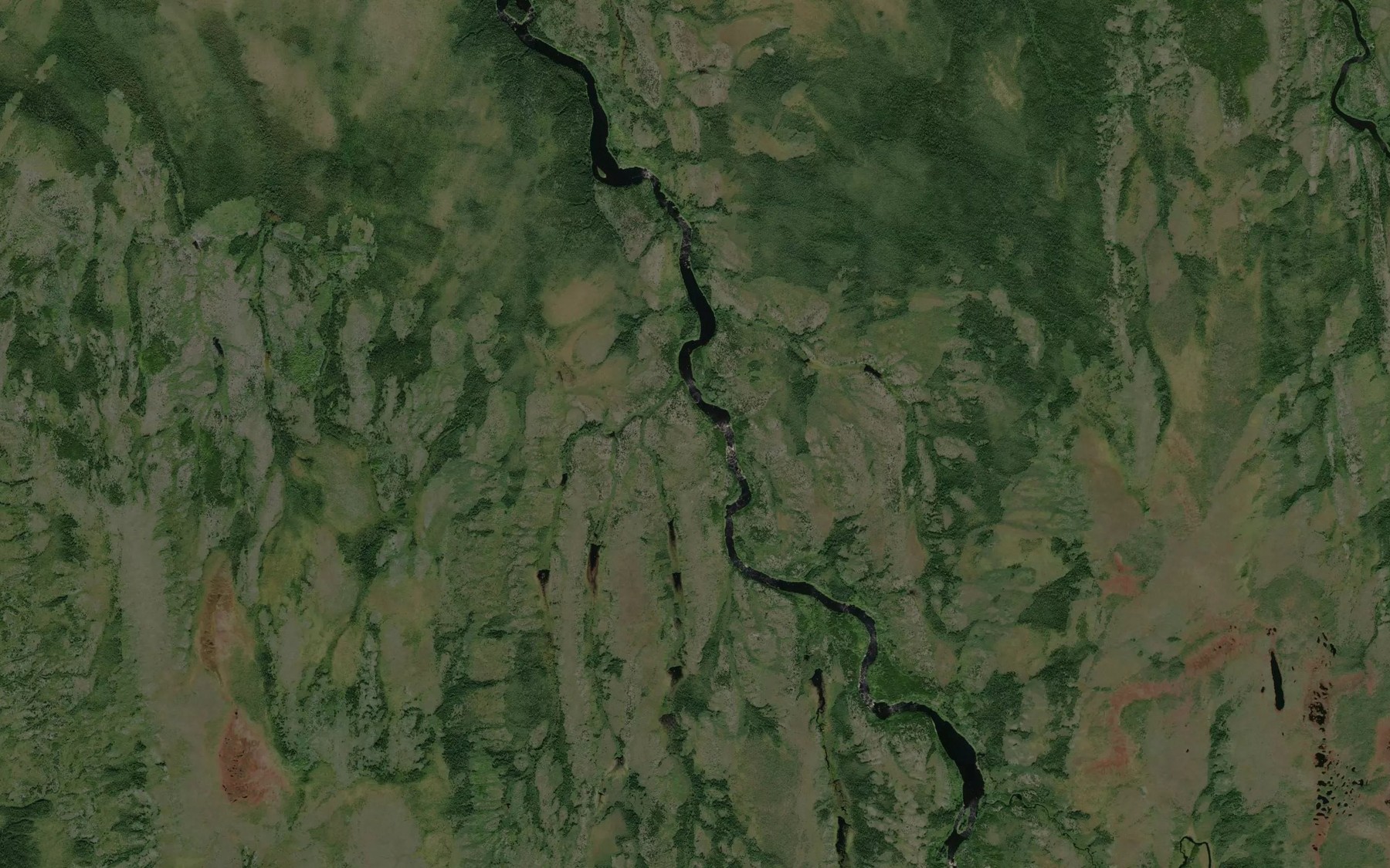 Satellite map of the Wekweyaukastik Rapids