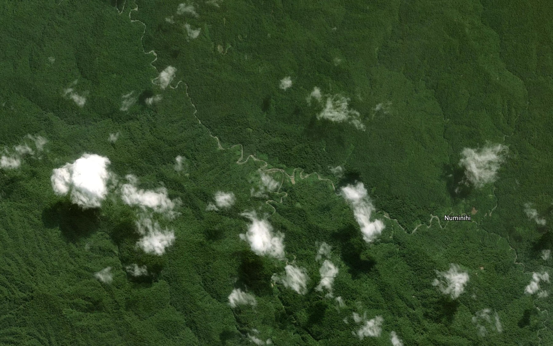 Satellite map of the Uluhau River