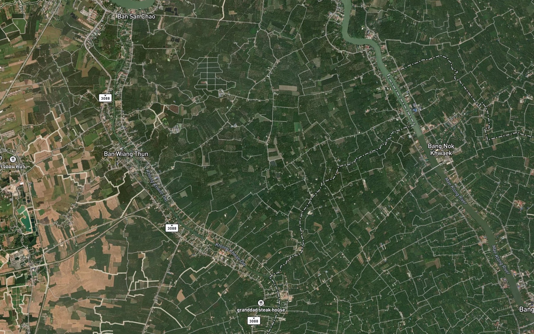Satellite map of the Khlong Sanong