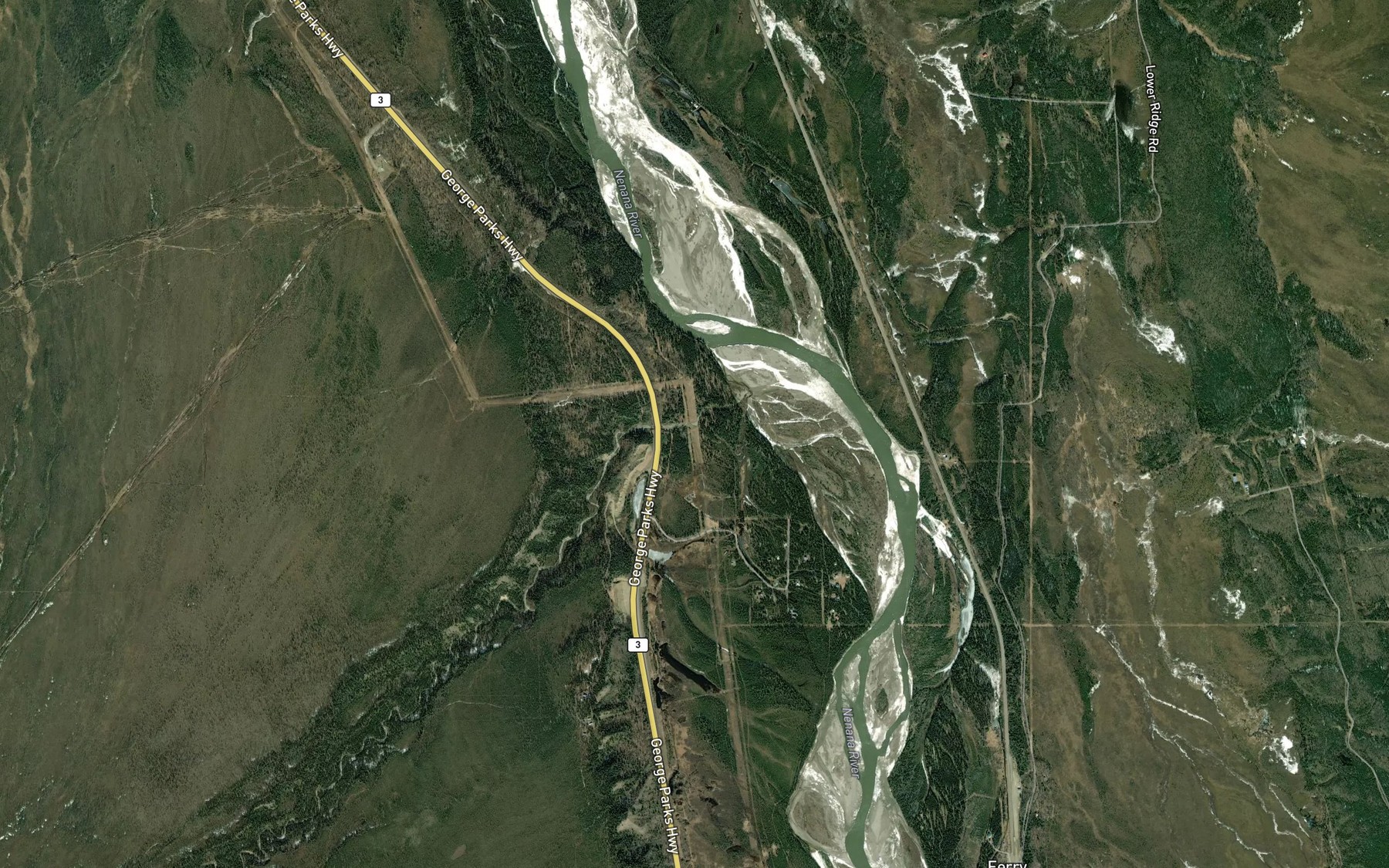 Satellite map of the Rock Creek